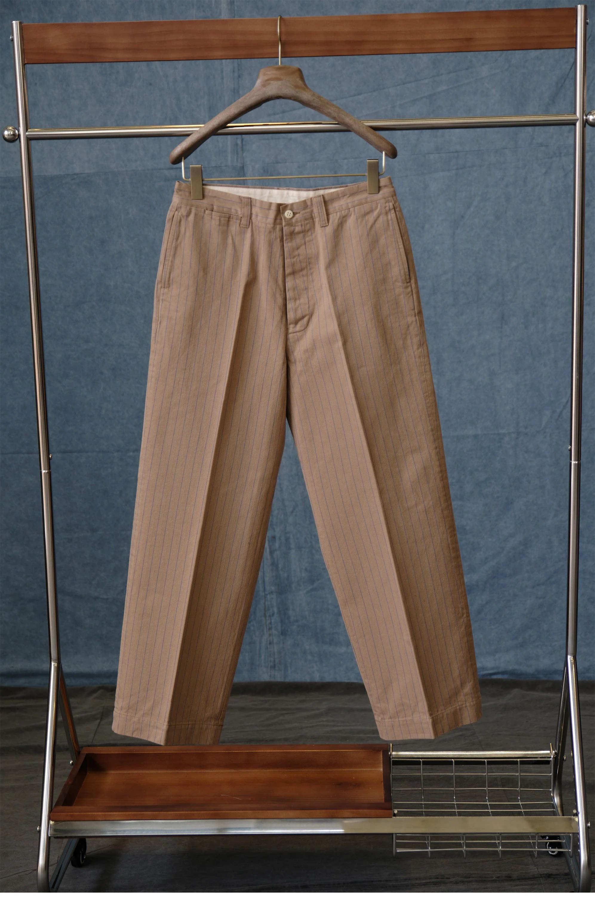 Herringbone Pinstripe Trousers - Image 6