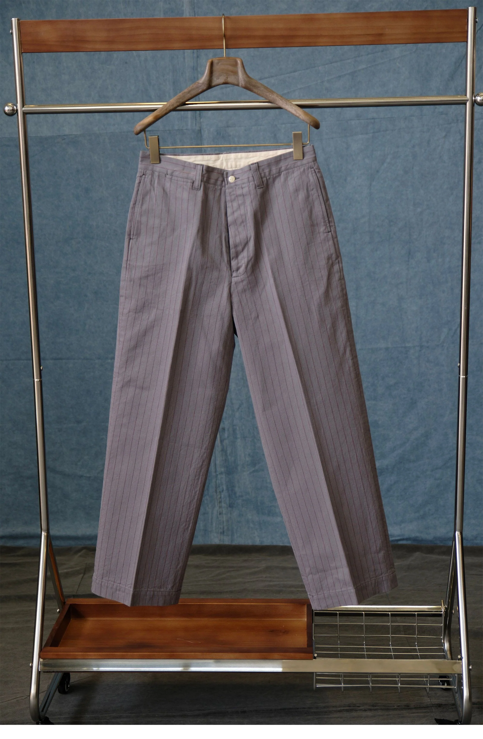 Herringbone Pinstripe Trousers - Image 7