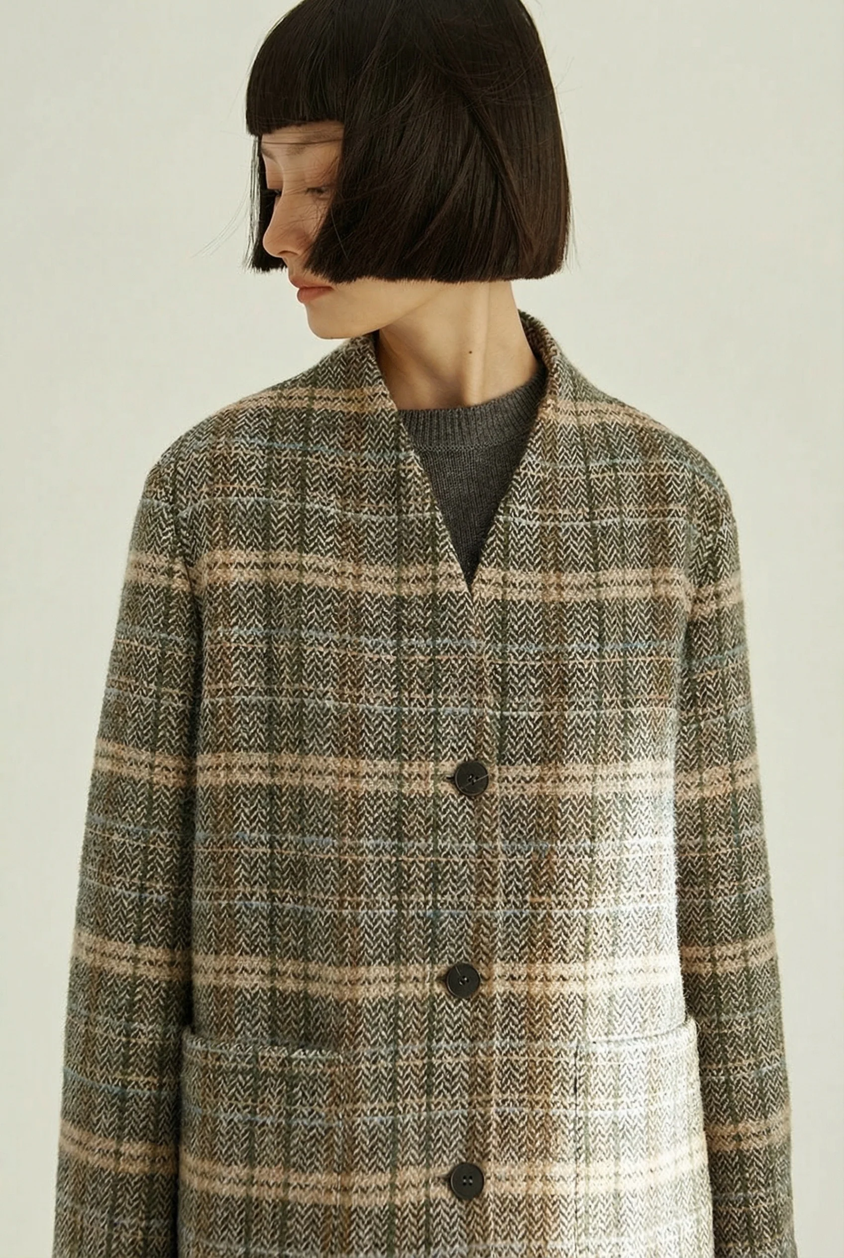 Herringbone Plaid Jacket - Image 2