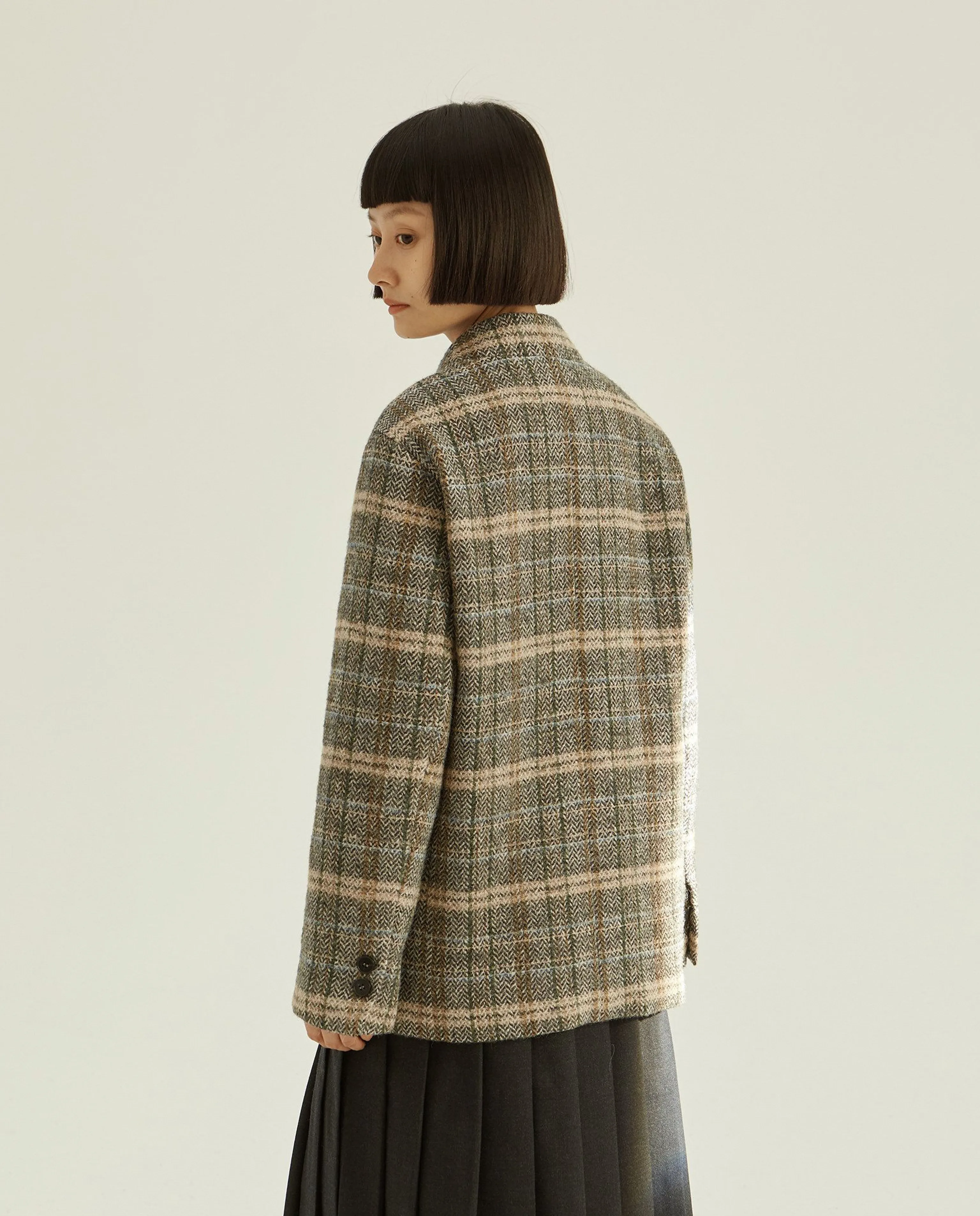 Herringbone Plaid Jacket - Image 5
