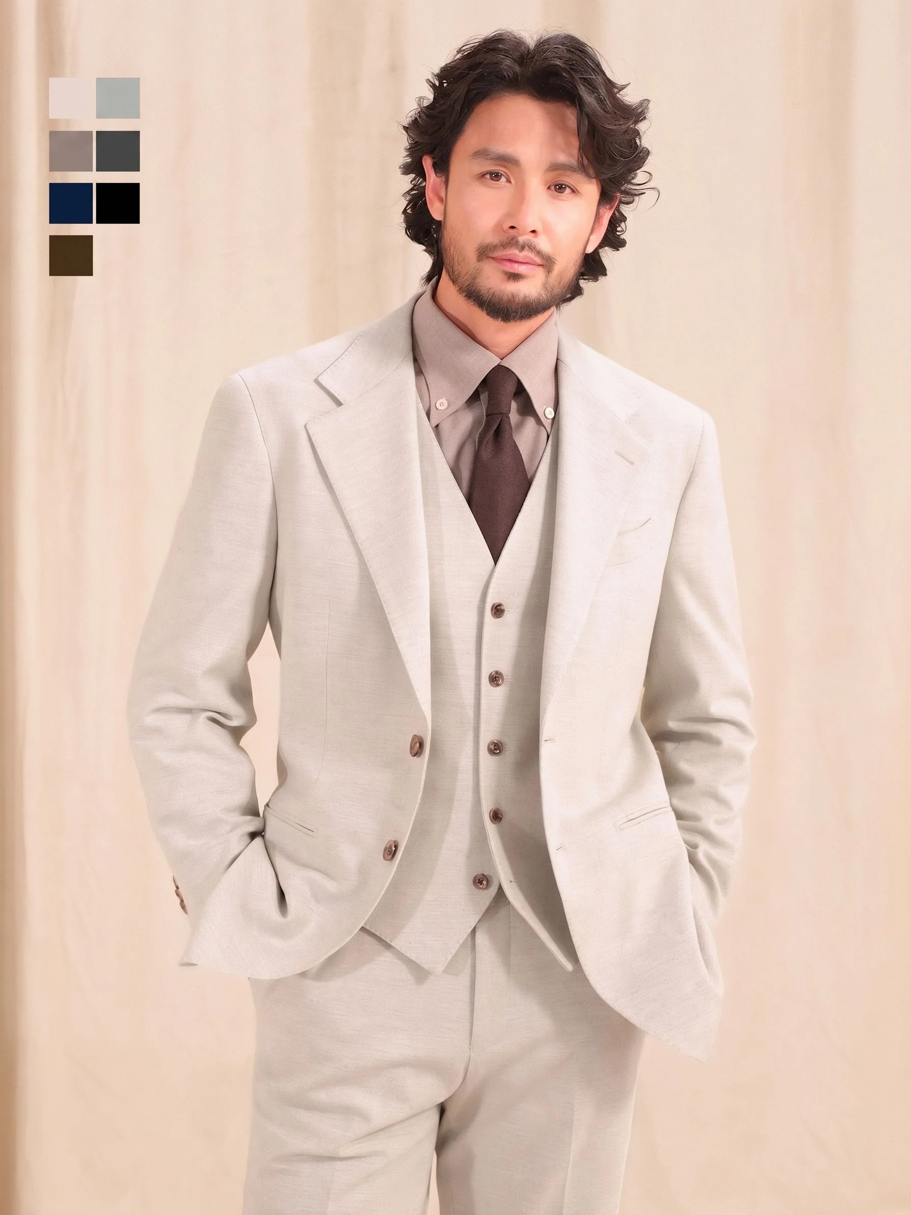 Herringbone Three-Piece Suit