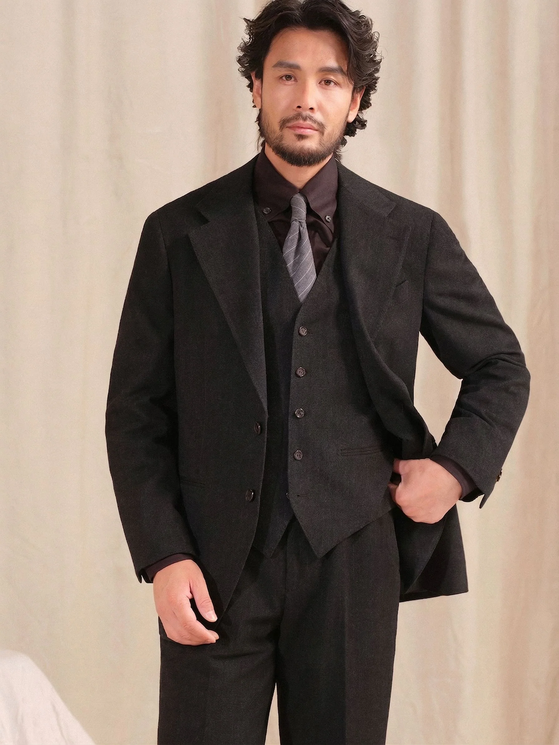 Herringbone Three-Piece Suit