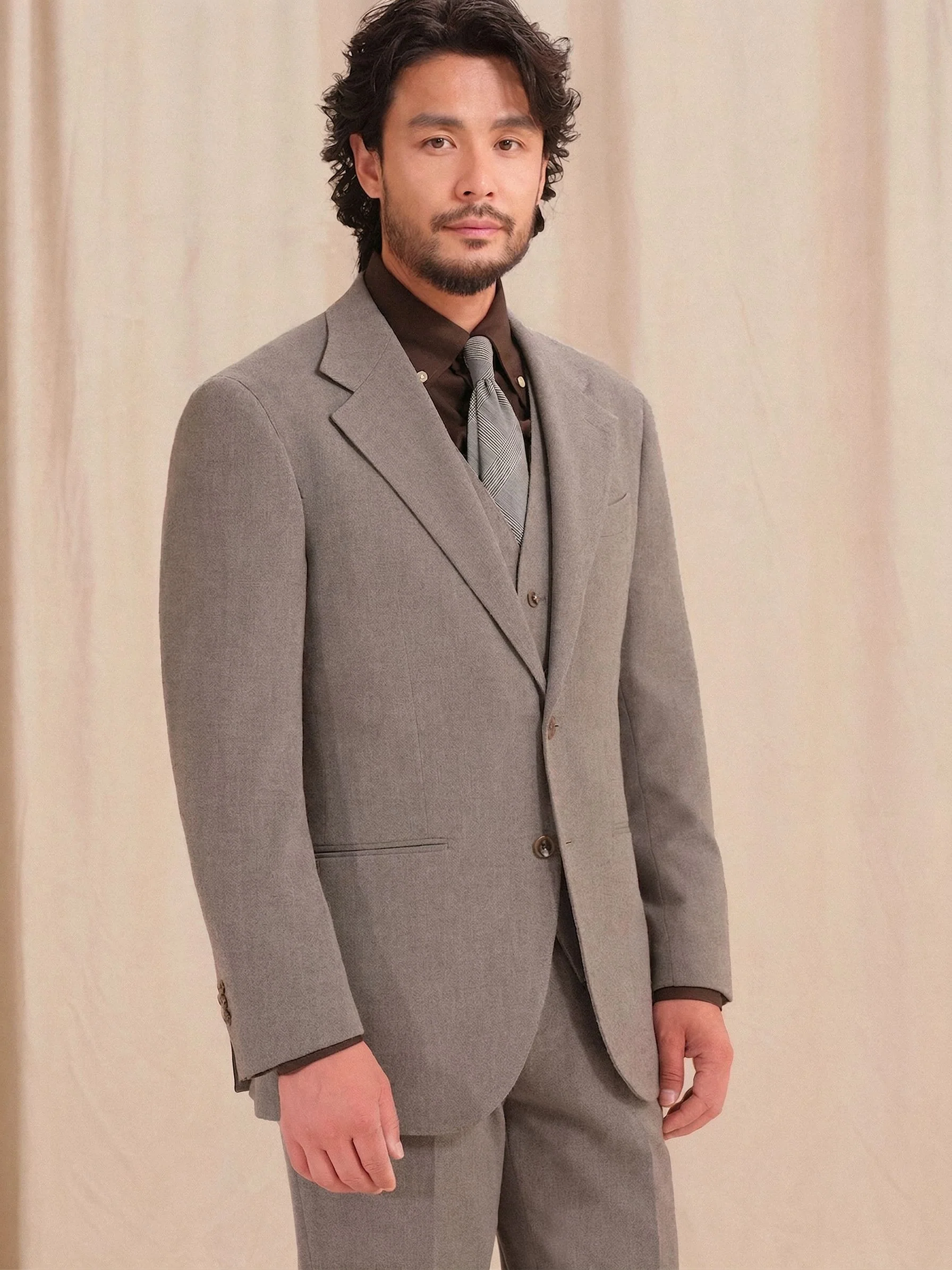 Herringbone Three-Piece Suit - Image 2