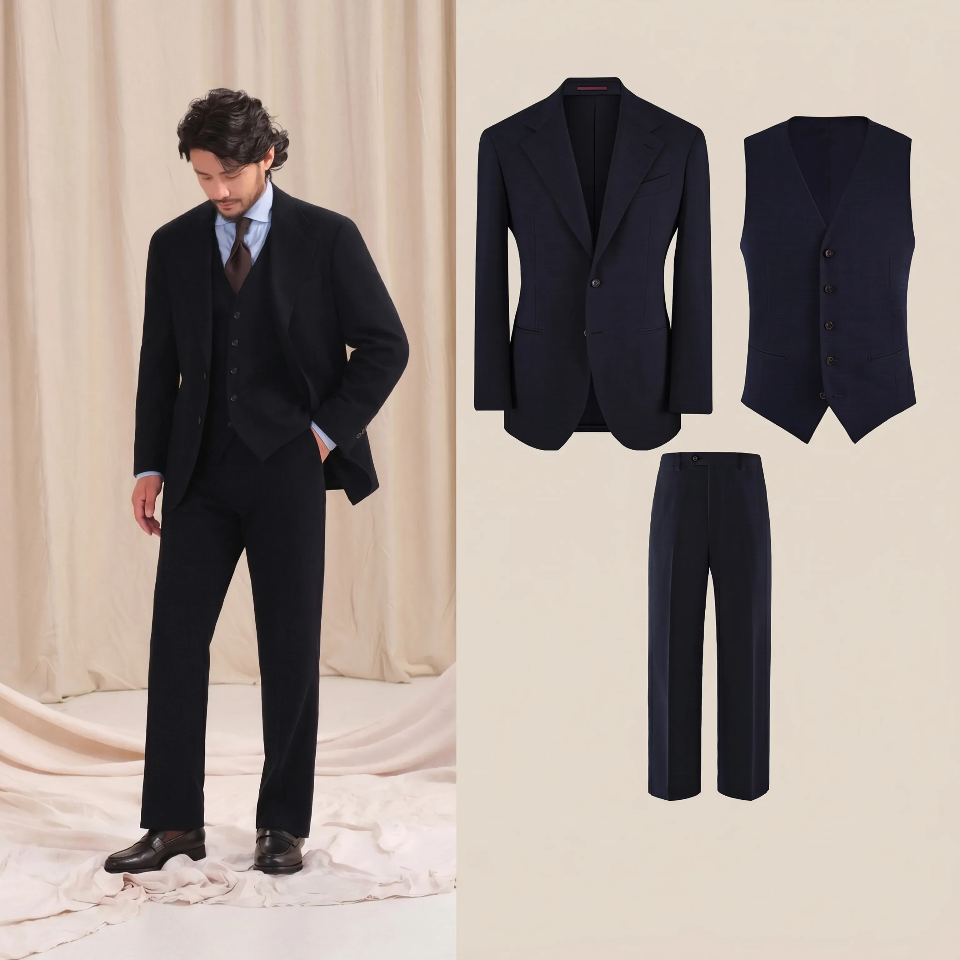 Herringbone Three-Piece Suit - Image 20