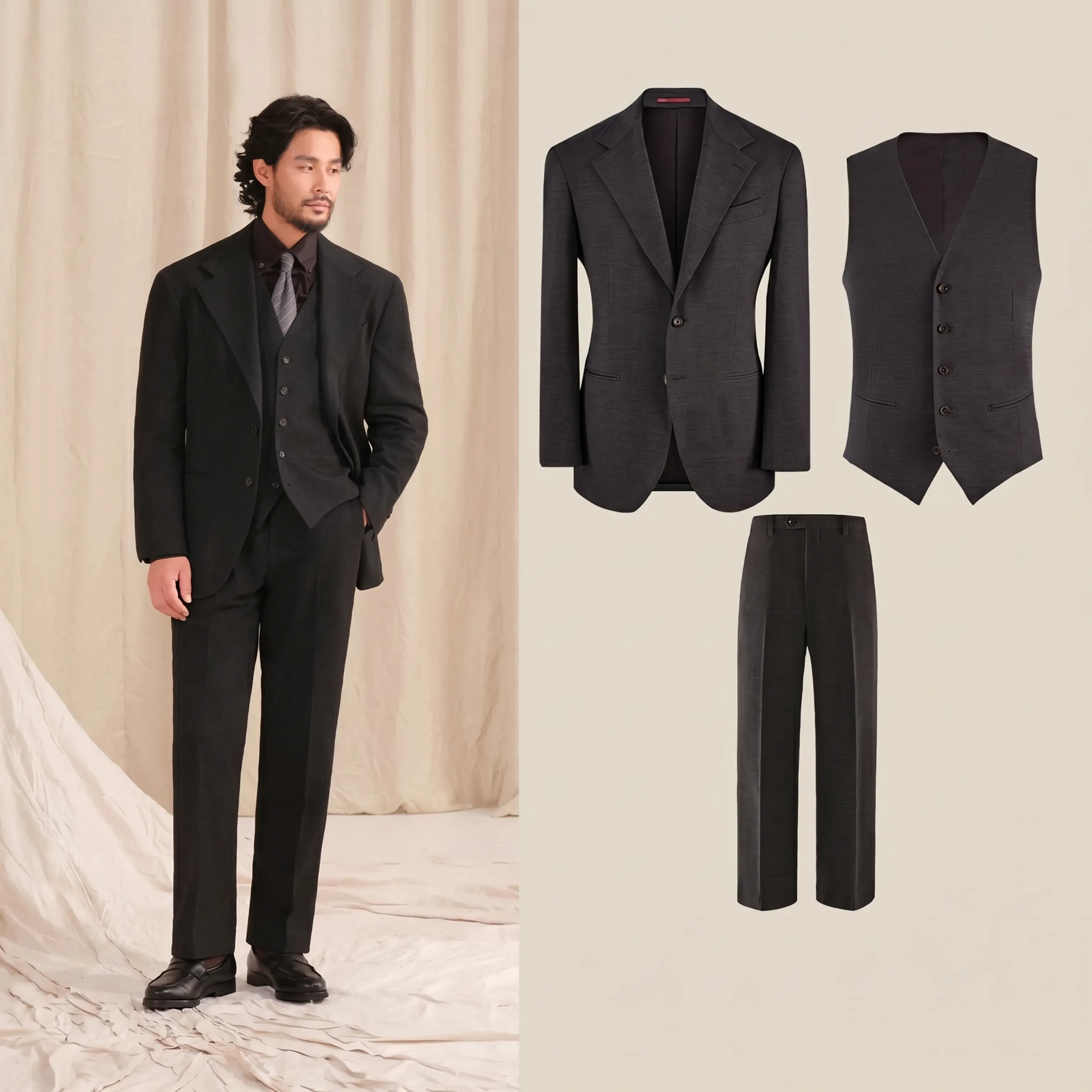 Herringbone Three-Piece Suit - Image 22