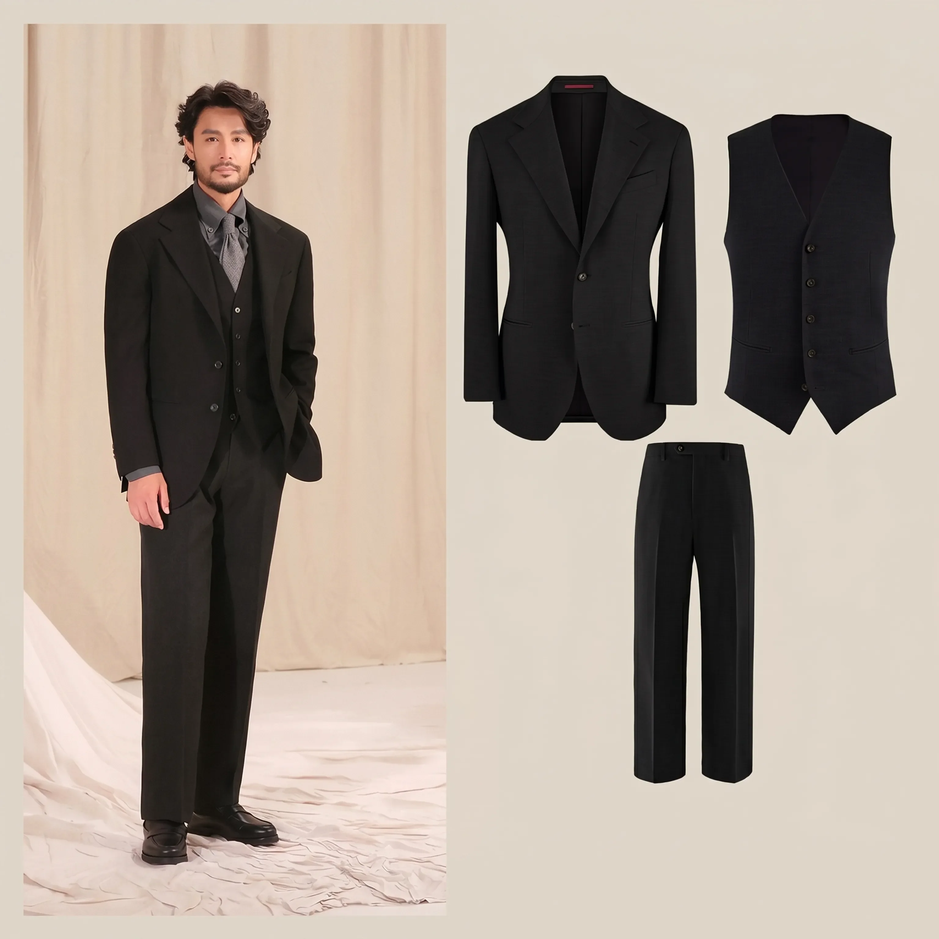 Herringbone Three-Piece Suit - Image 23