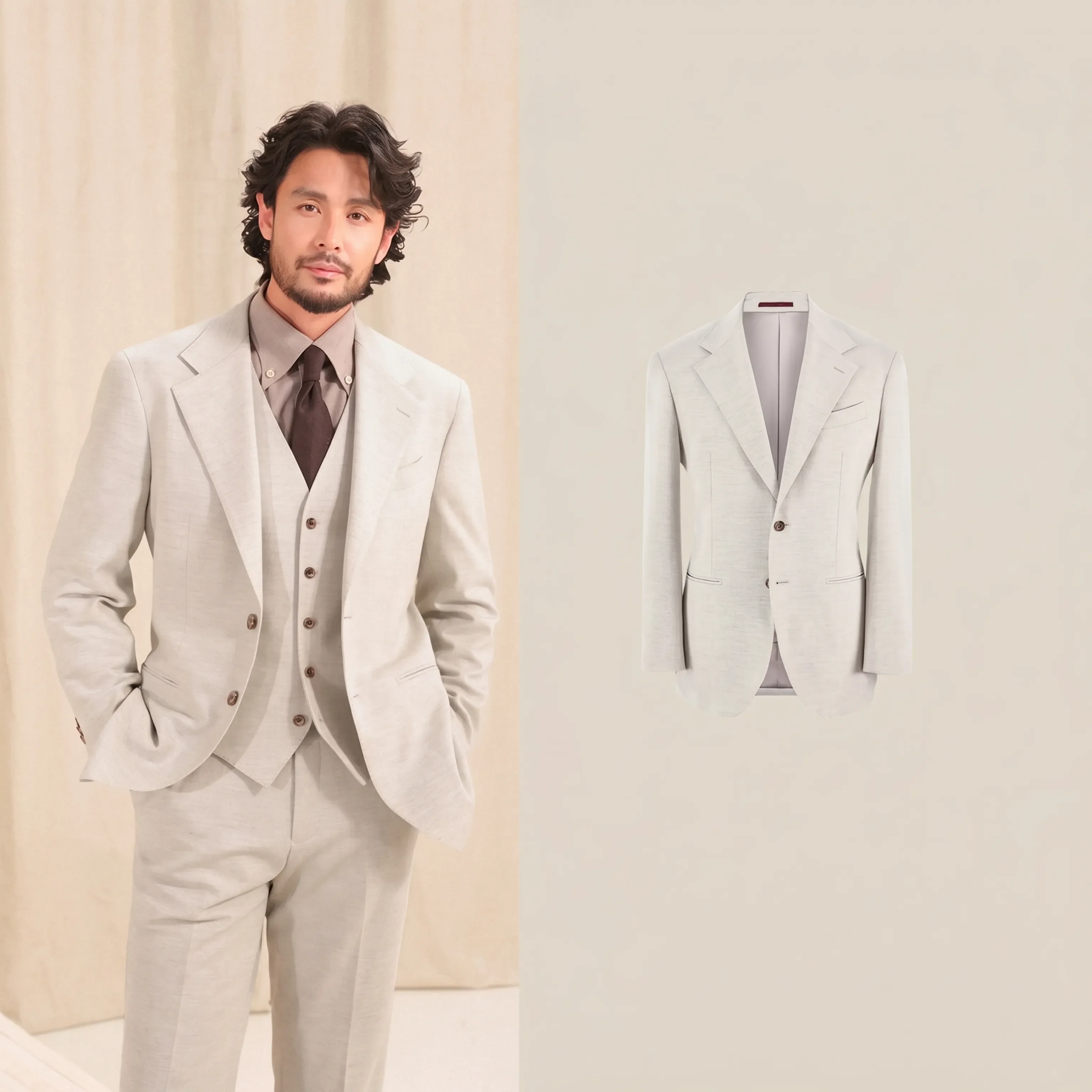 Herringbone Three-Piece Suit - Image 3