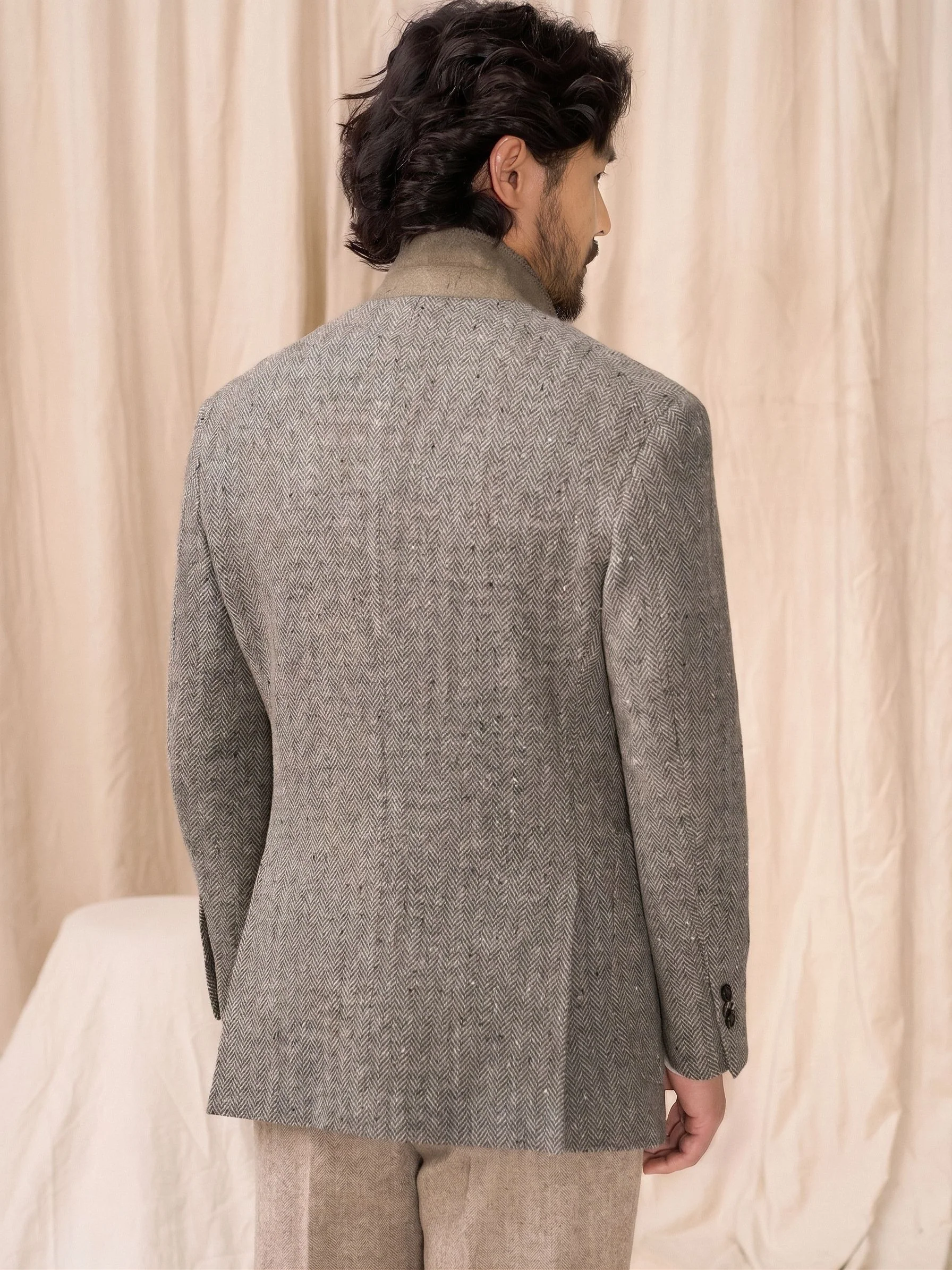 Herringbone Wool Blazer