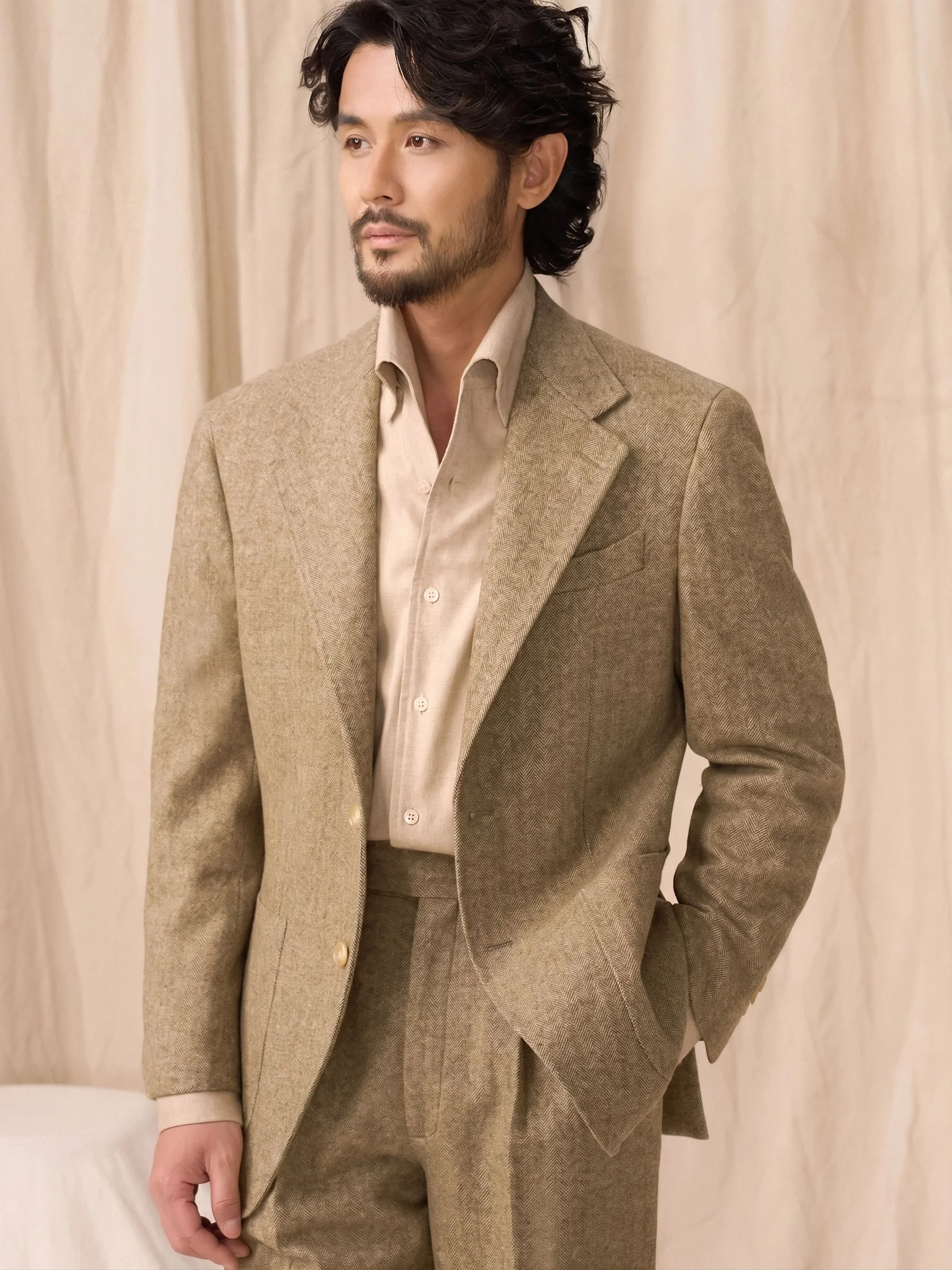 Herringbone Wool Jacket - Image 2
