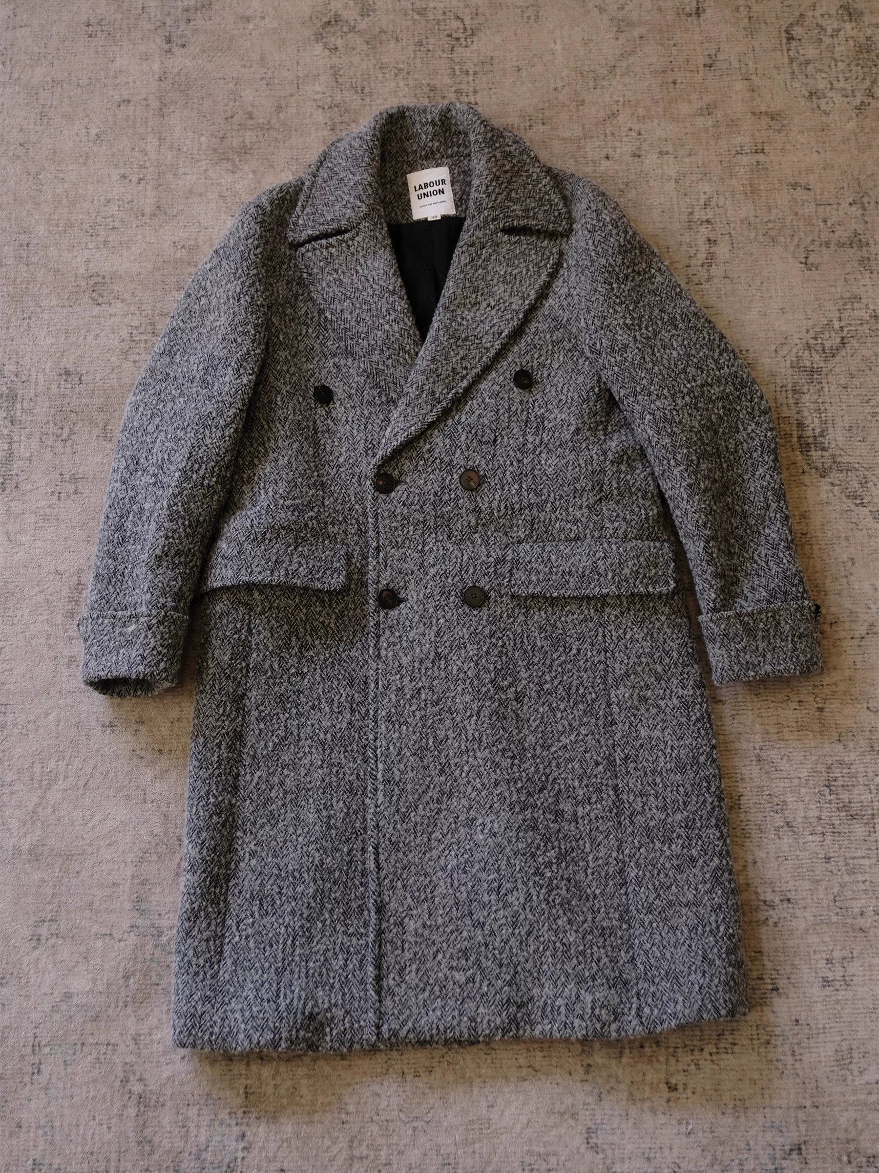 Herringbone Wool Polo Coat - Image 6