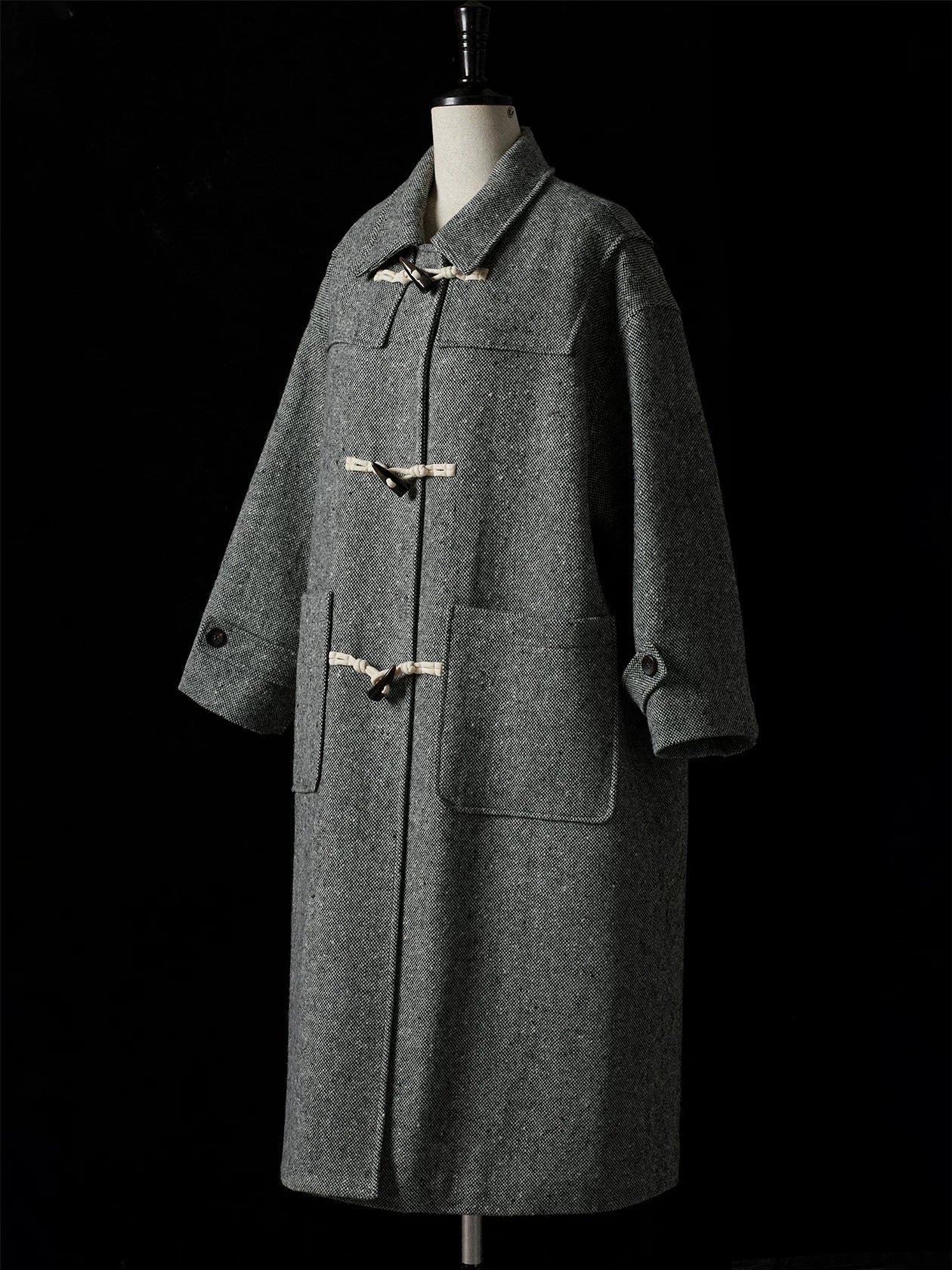 Herringbone Wool Toggle Duffle Coat - Image 5