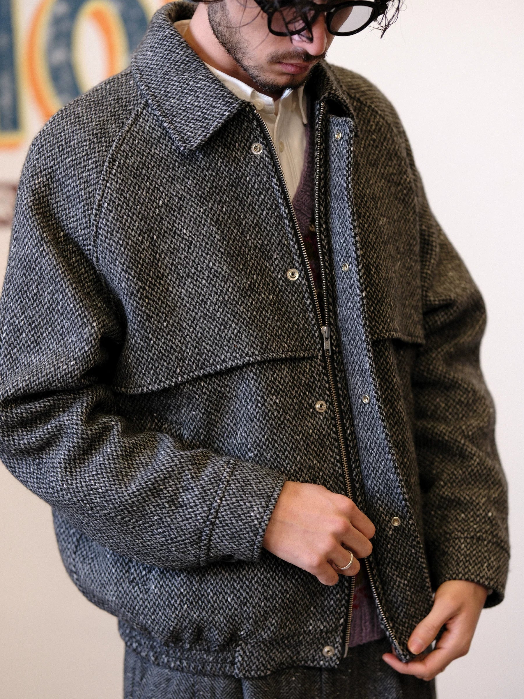 Herringbone Zip Jacket