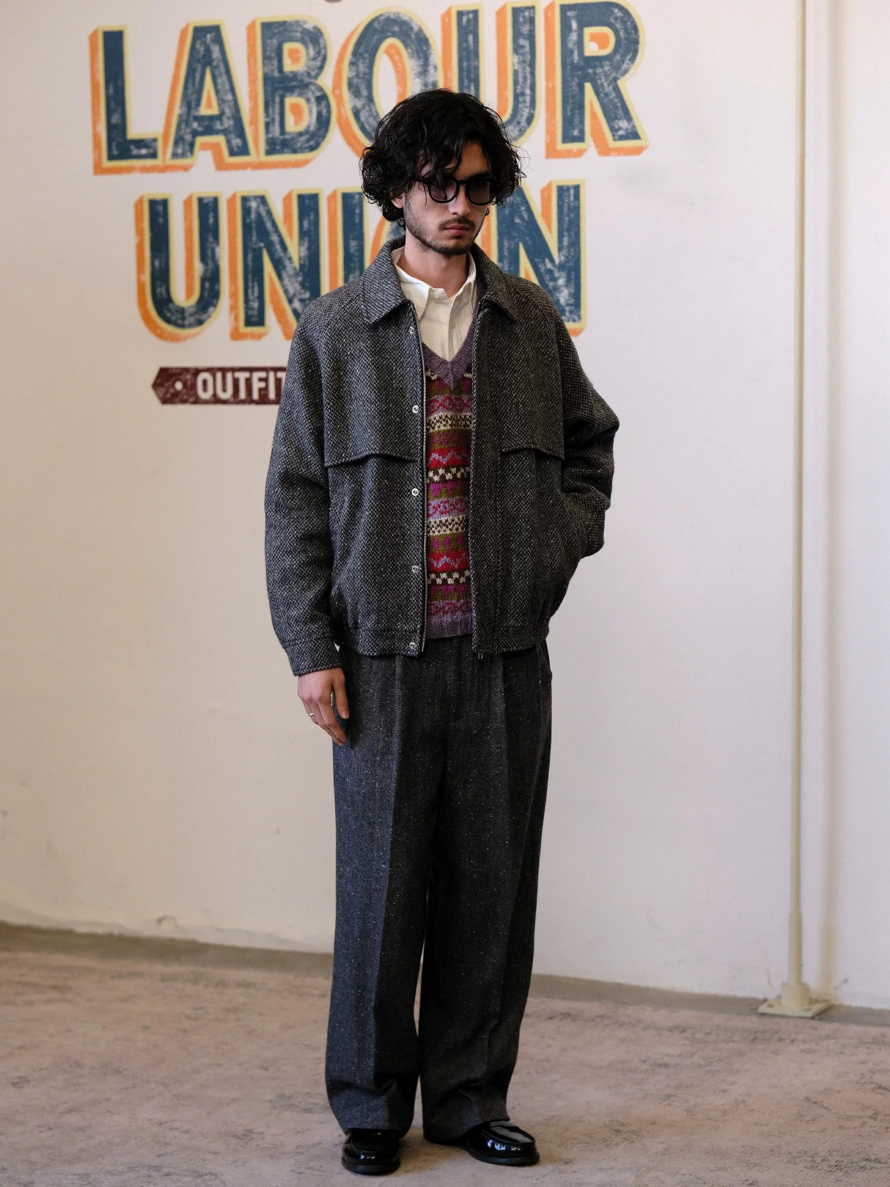 Herringbone Zip Jacket - Image 3