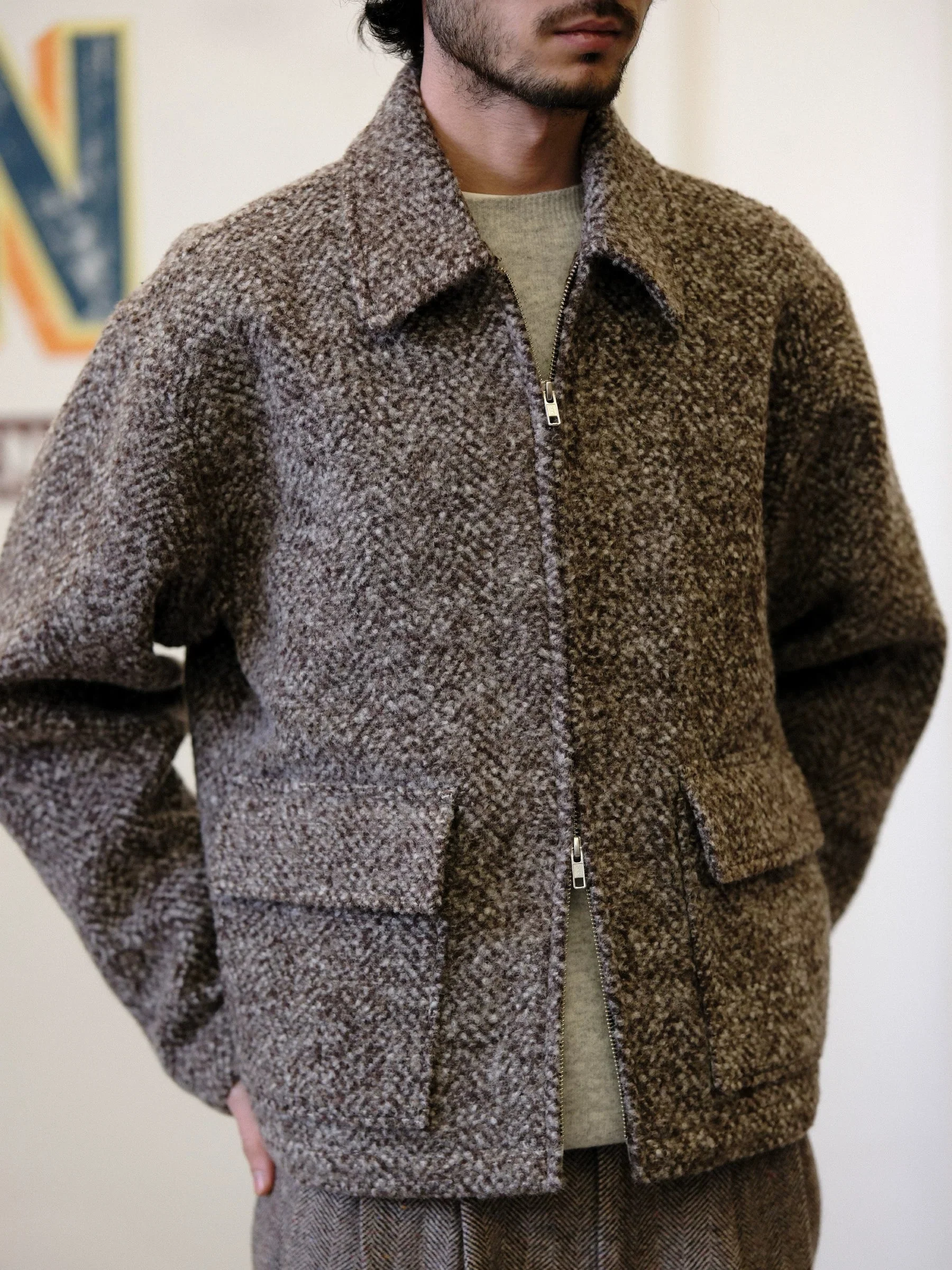 Herringbone Zip Jacket