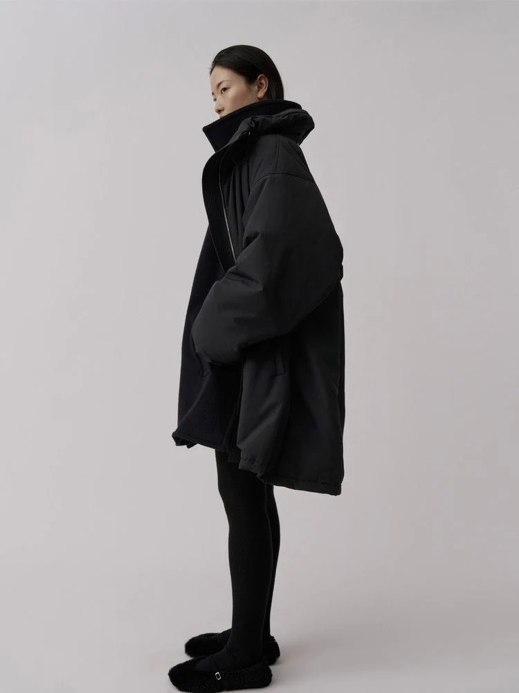 High Collar Hooded Puffer - Image 2