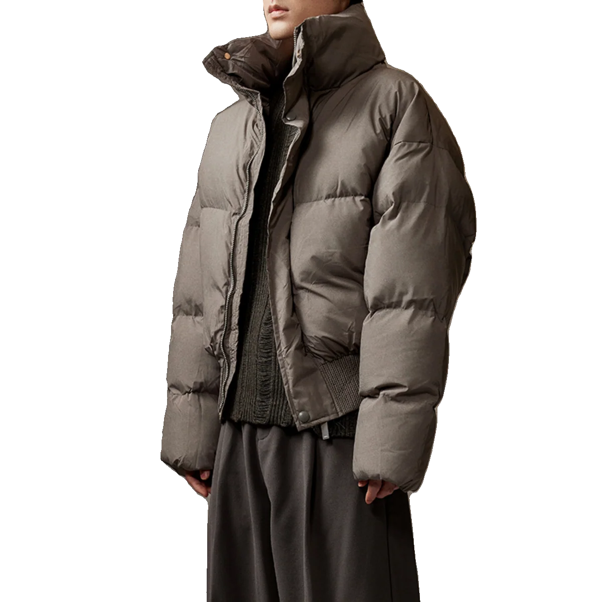 High Collar Puffer Jacket - Image 5