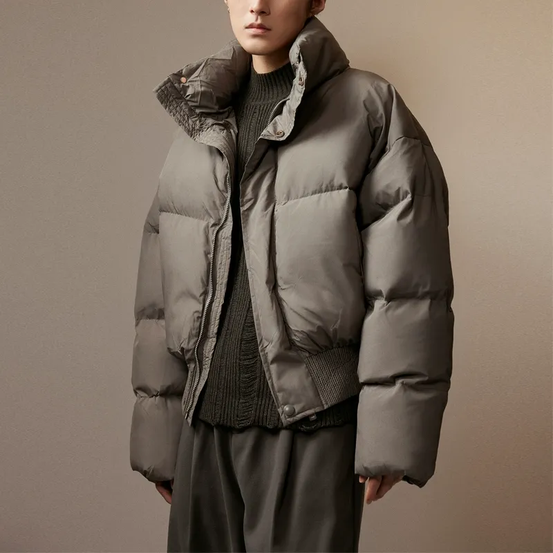 High Collar Puffer Jacket - Image 6