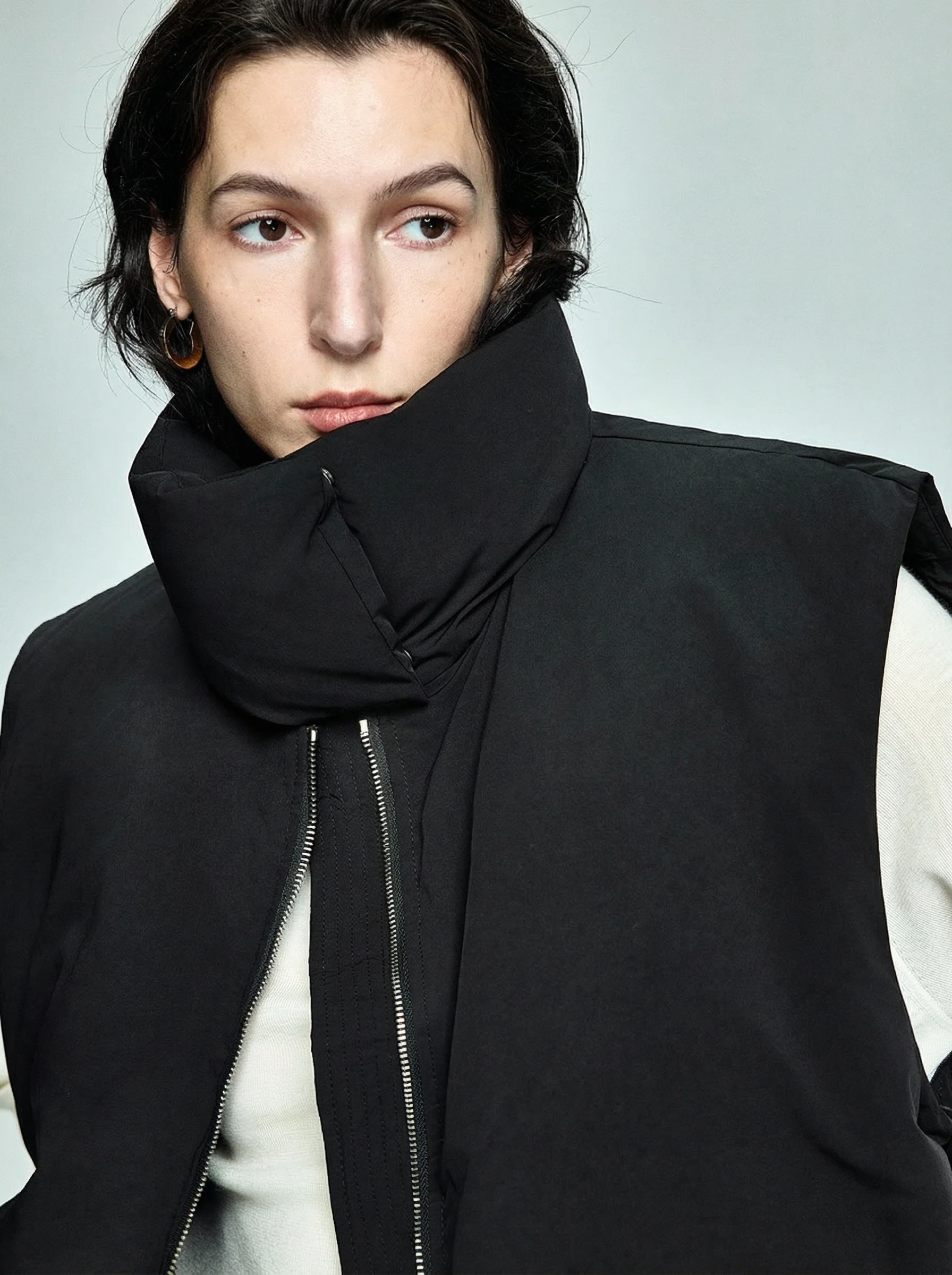 High Collar Puffer Vest - Image 5