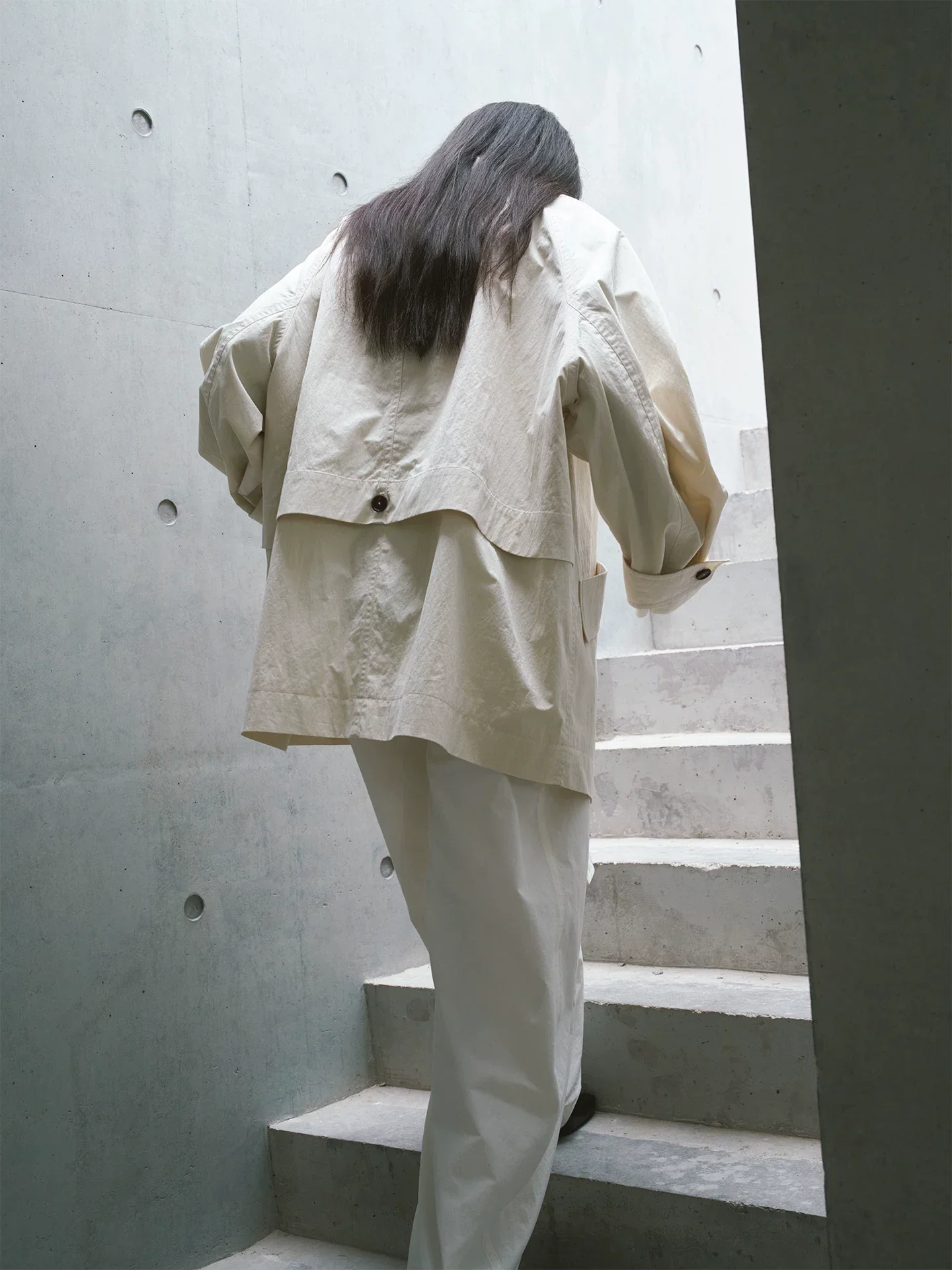 High-Collar Swing Coat - Image 2