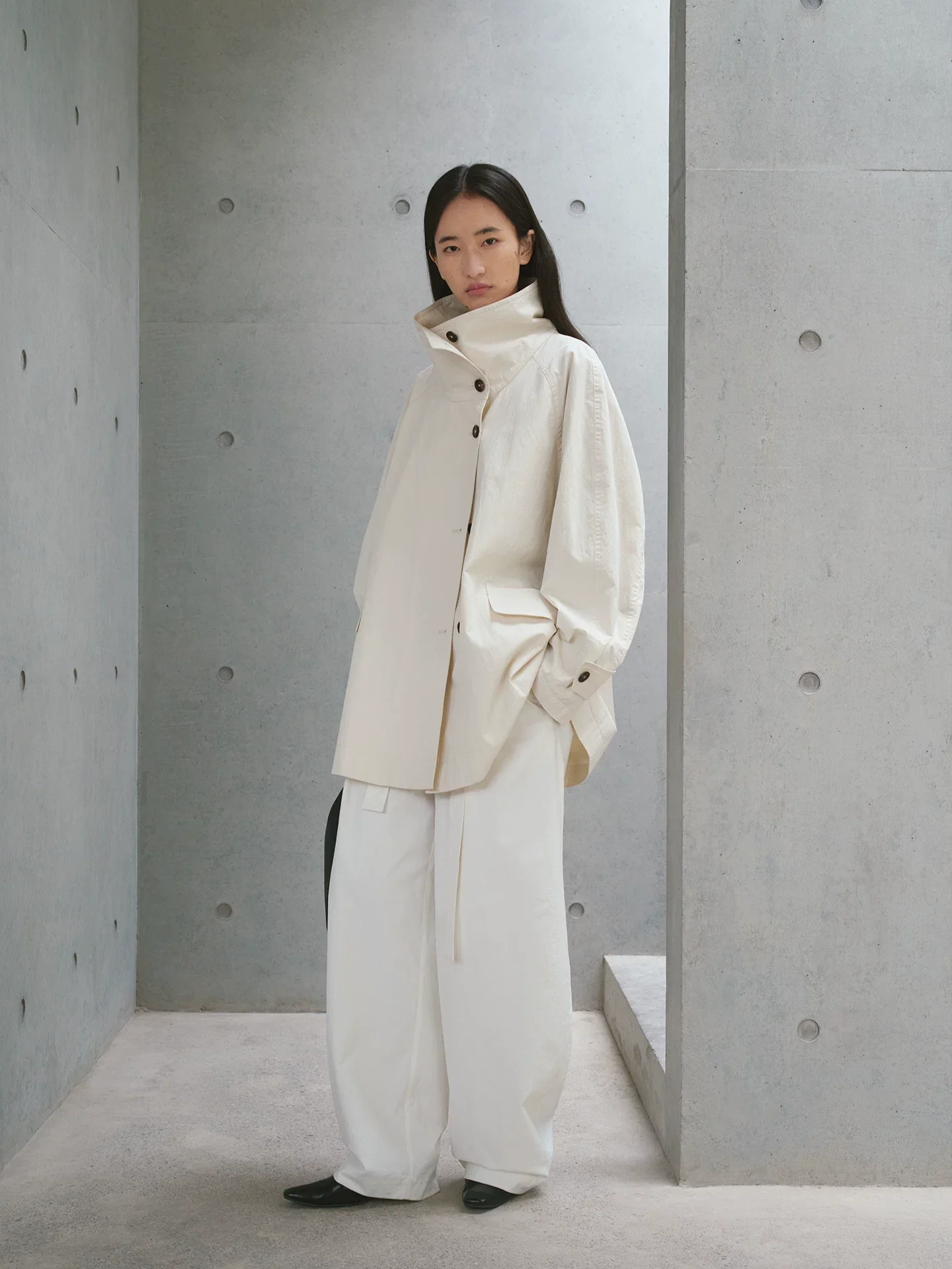 High-Collar Swing Coat - Image 4