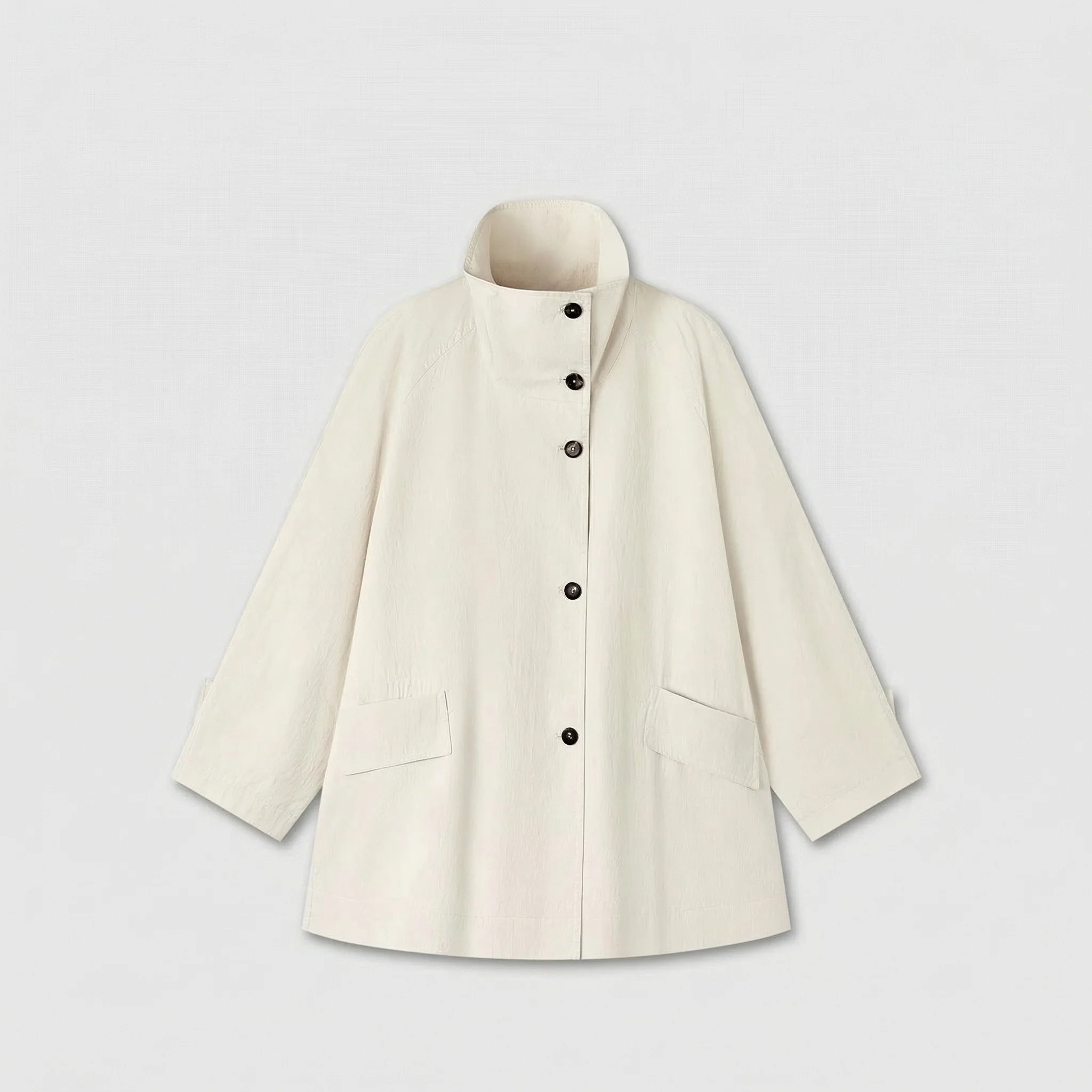 High-Collar Swing Coat - Image 6