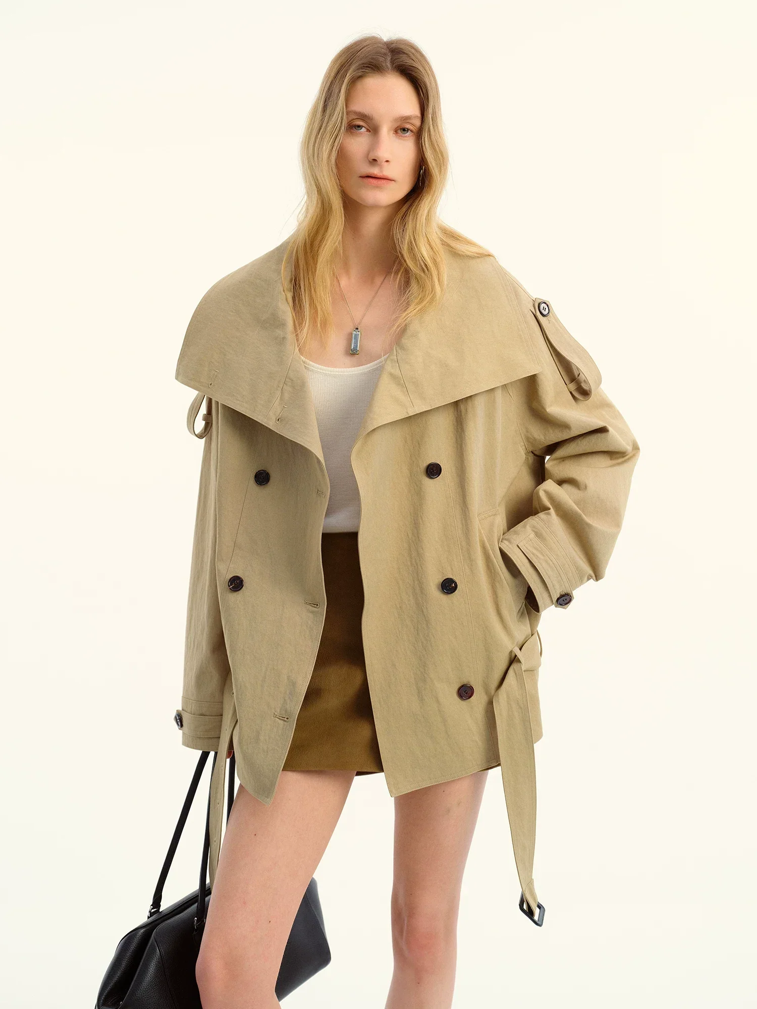 High-Collar Trench Jacket - Image 2