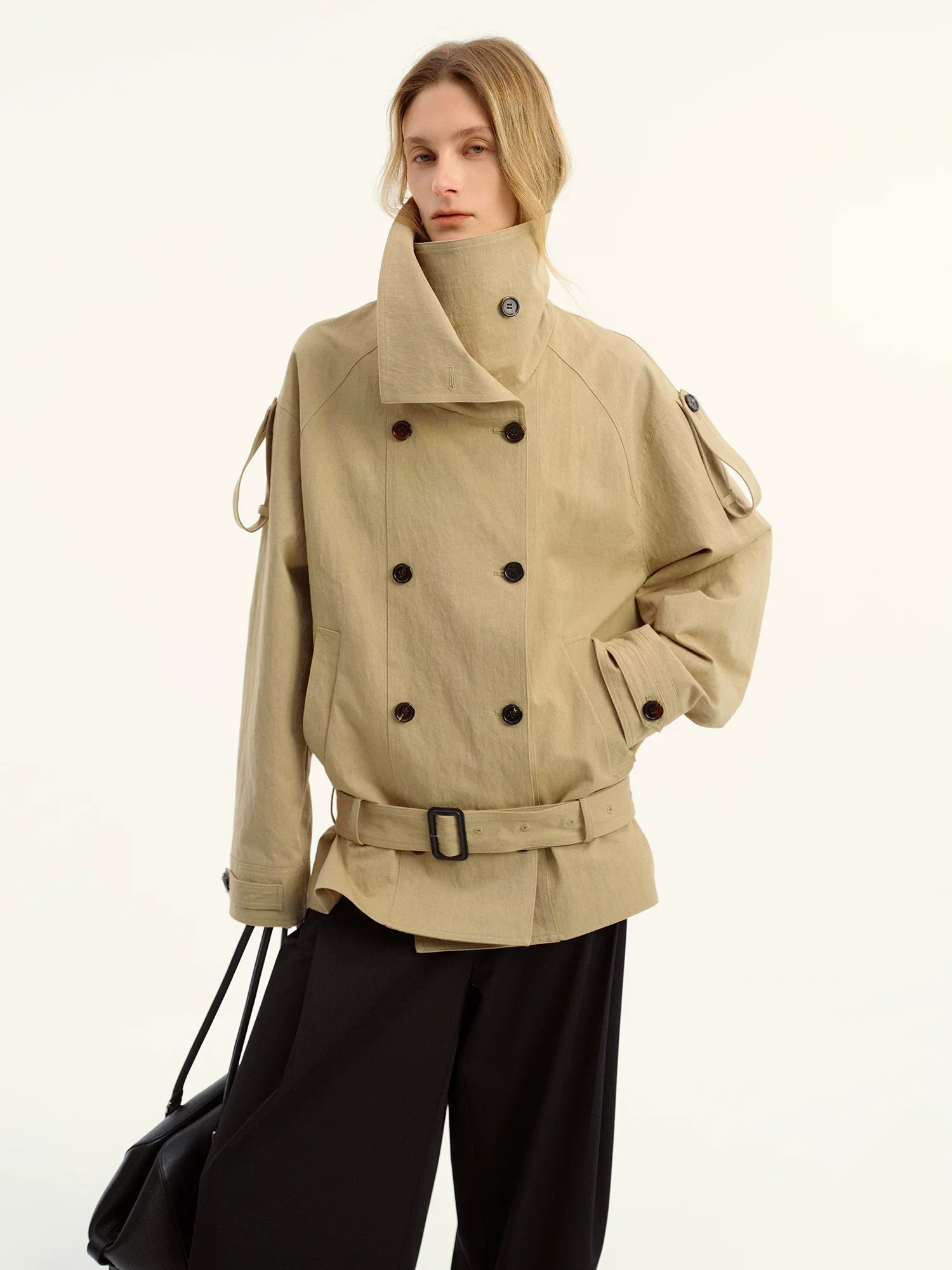 High-Collar Trench Jacket - Image 5