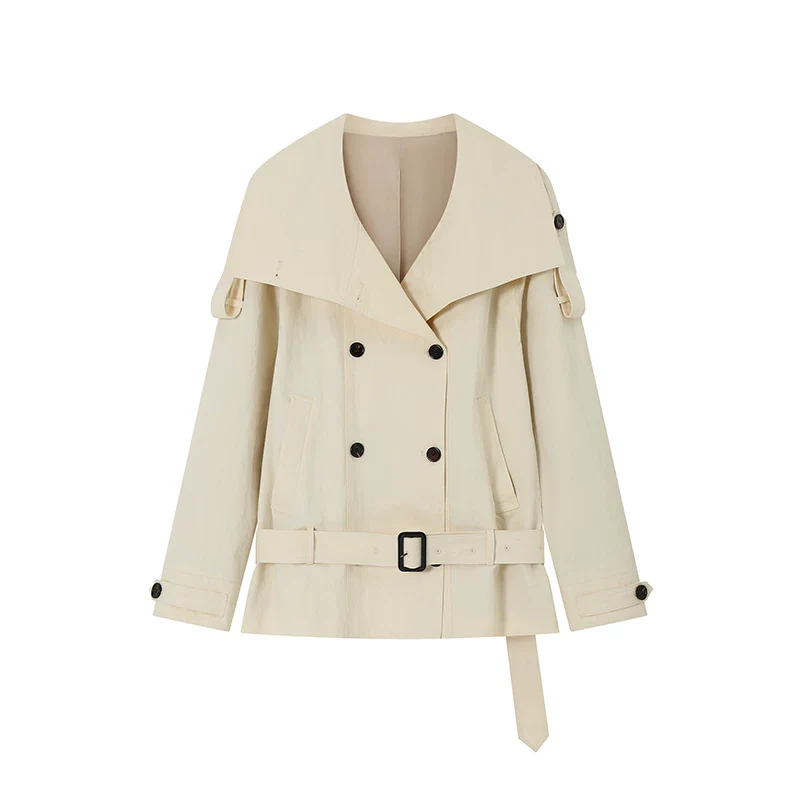 High-Collar Trench Jacket - Image 6