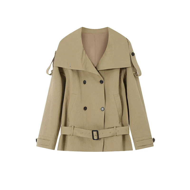High-Collar Trench Jacket - Image 7
