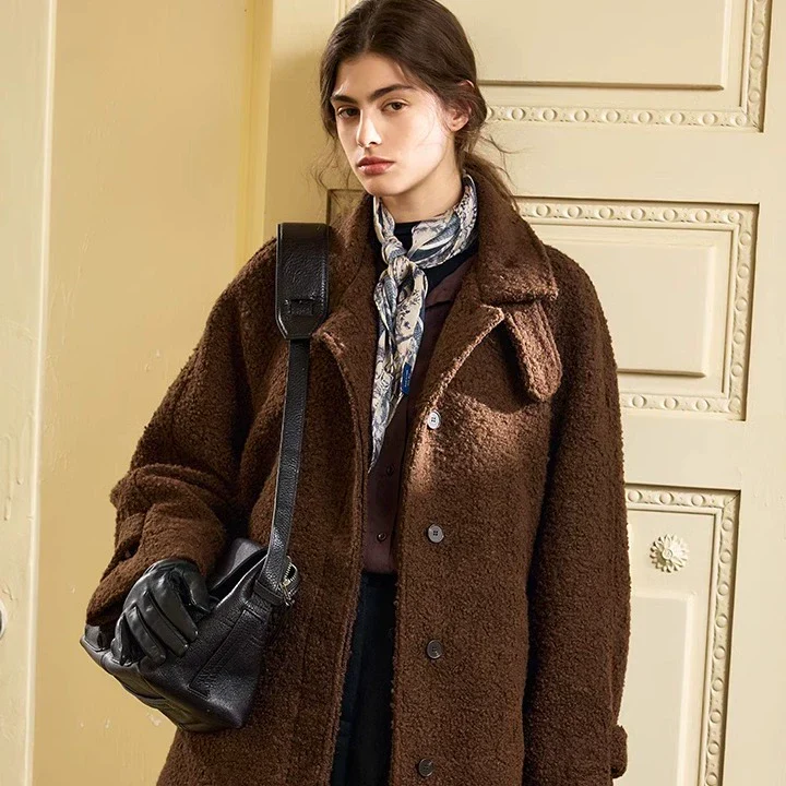 High Collar Wool Coat - Image 5