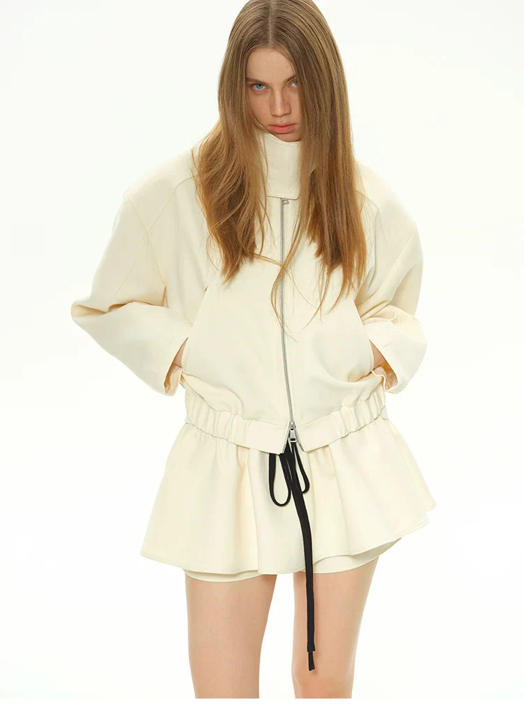 High Collar Zip Jacket - Image 6