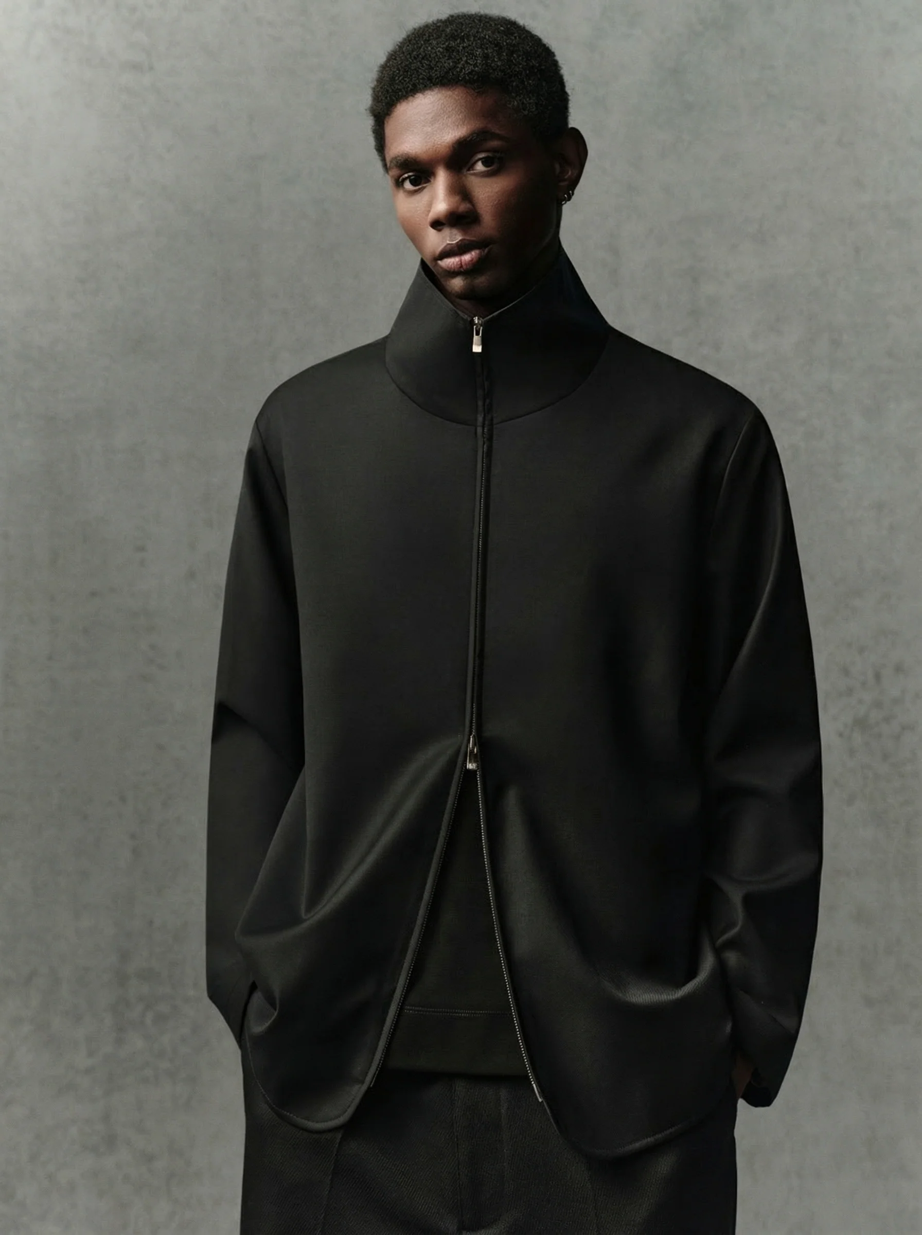 High Collar Zip Jacket