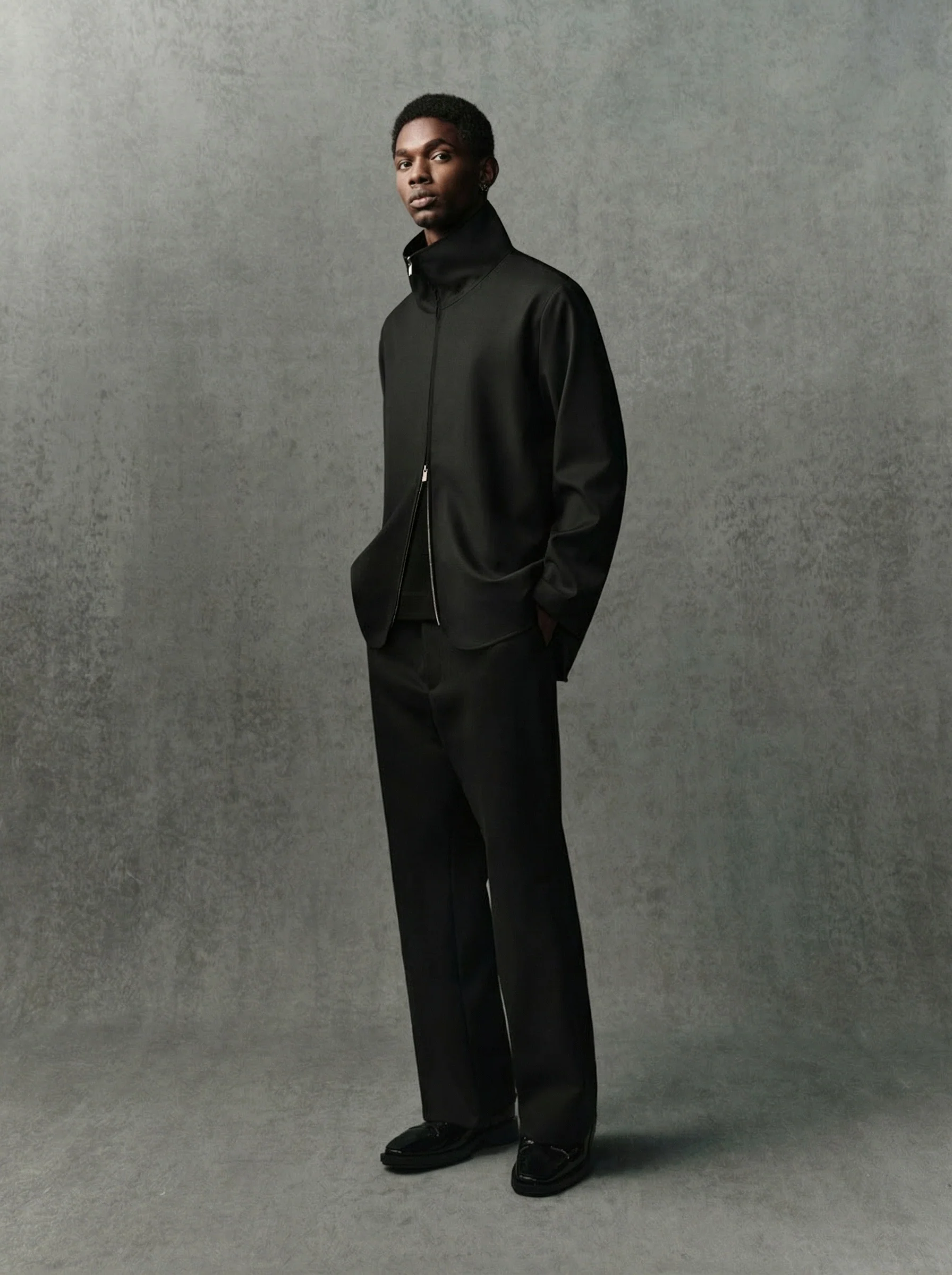 High Collar Zip Jacket - Image 3