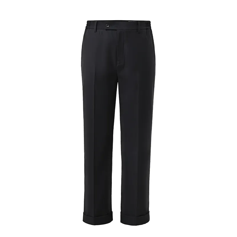 High-Density Elastic Waist Wide-Leg Trousers - Image 6