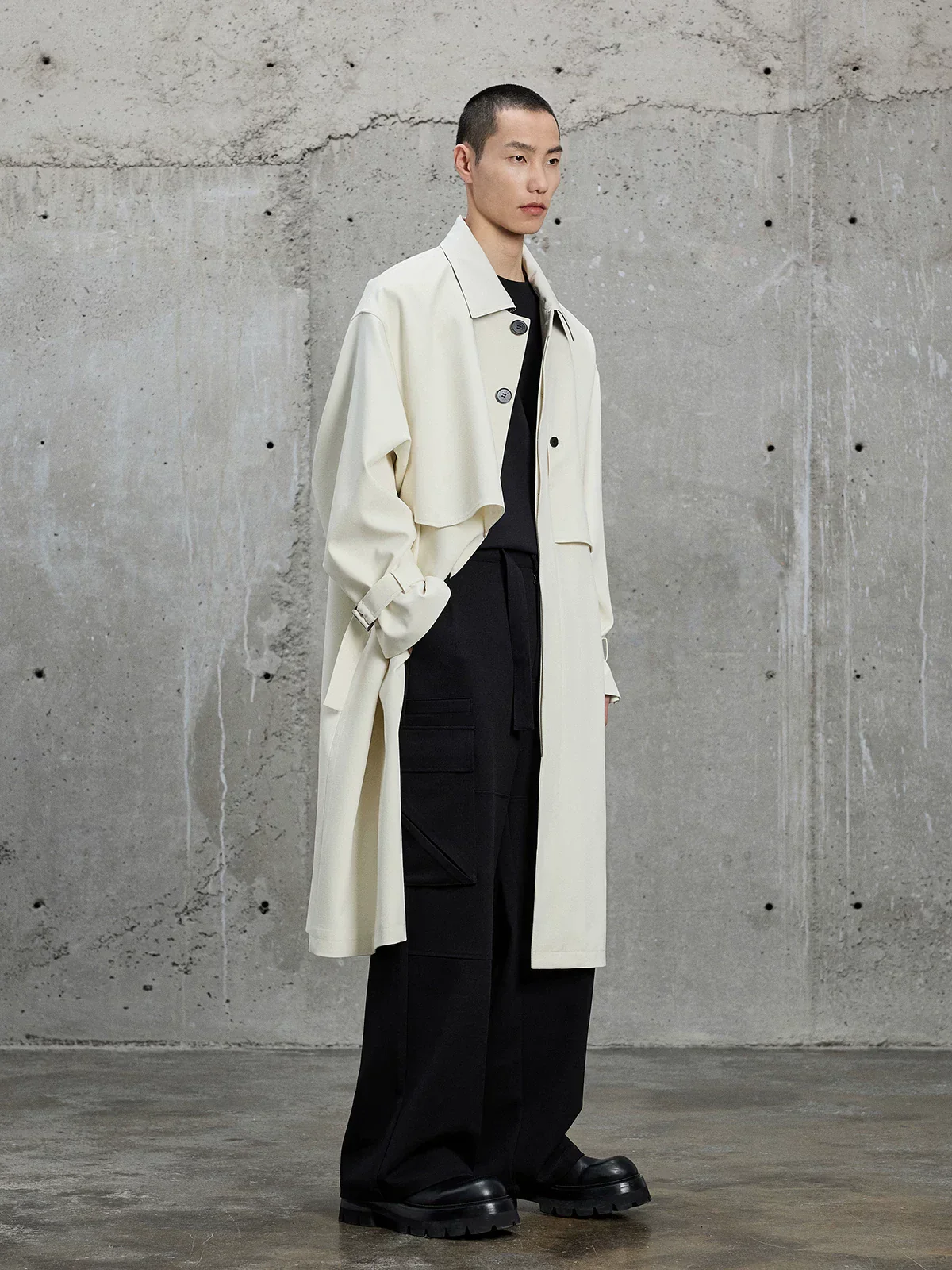 High-Density Twill Wide-Leg Cargo Pants - Image 4