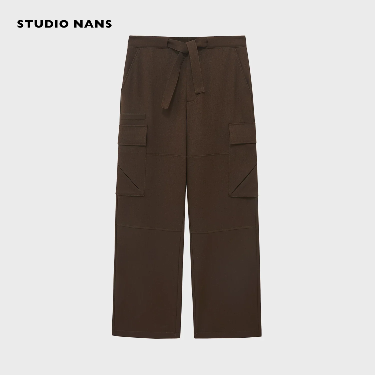 High-Density Twill Wide-Leg Cargo Pants - Image 6
