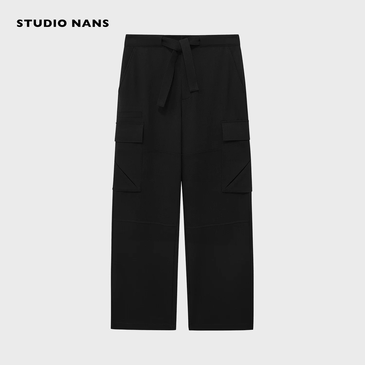 High-Density Twill Wide-Leg Cargo Pants - Image 8