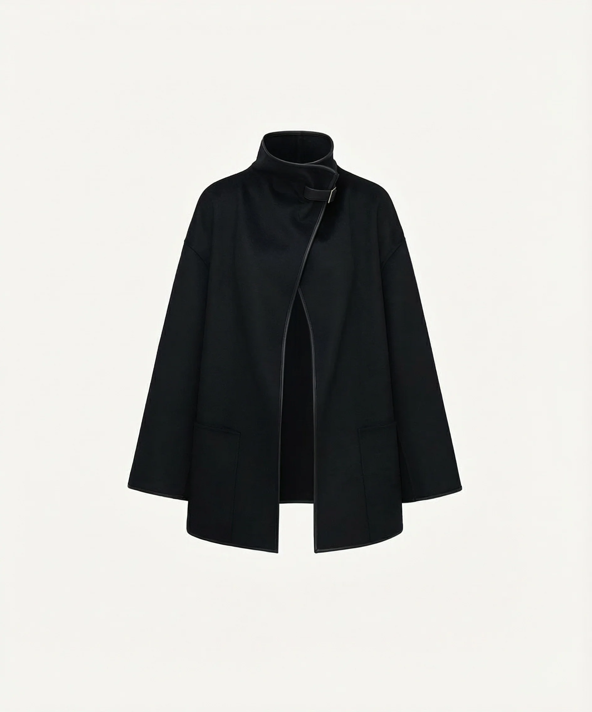 High-Neck A-Line Coat