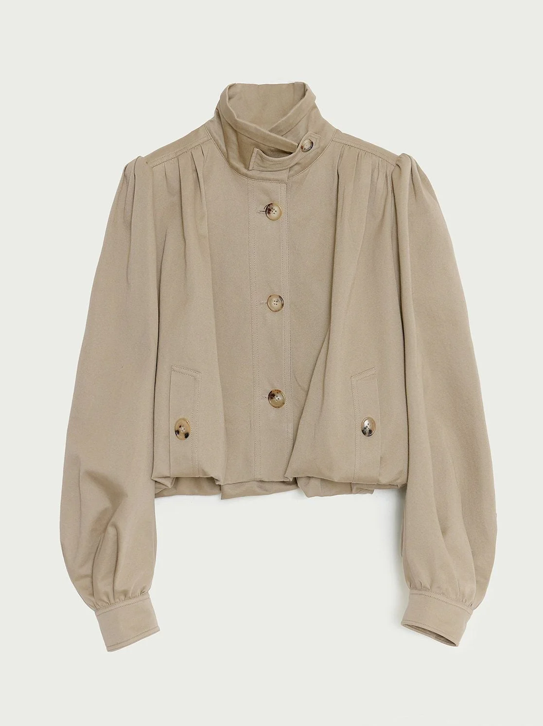 High-Neck Cropped Jacket - Image 6