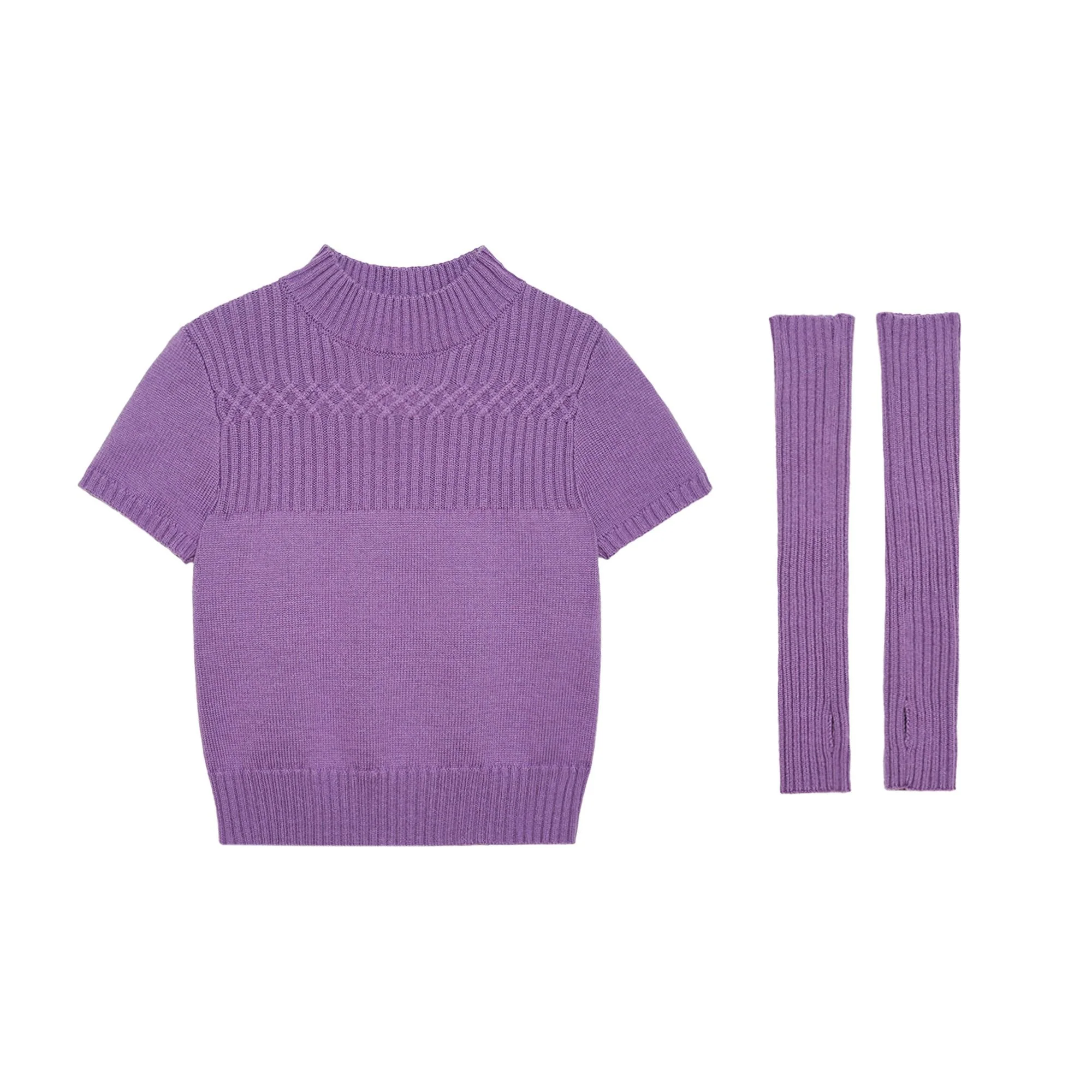 High-Neck Knit Top - Image 7