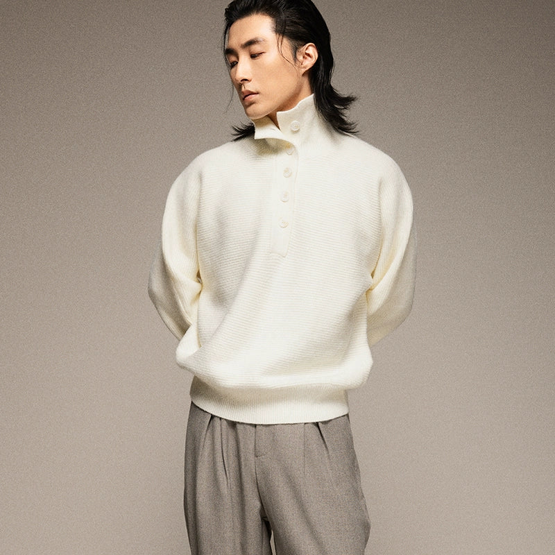 High Neck Ribbed Sweater - Image 5