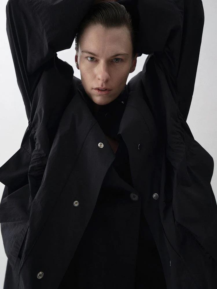 High-Neck Snap Coat - Image 3