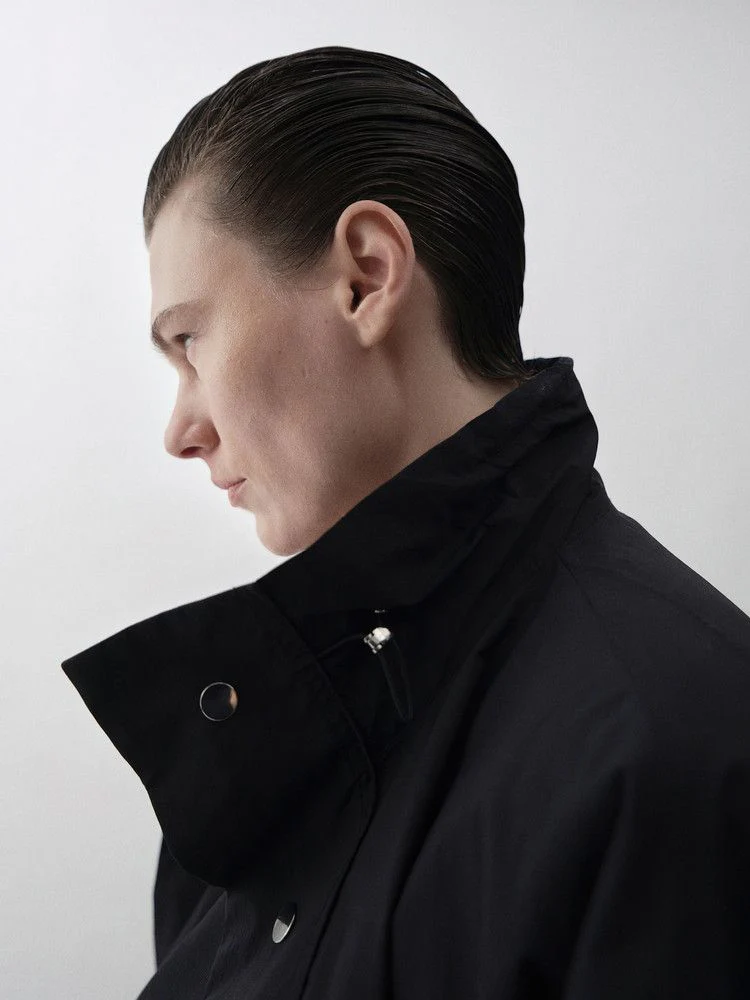 High-Neck Snap Coat - Image 4