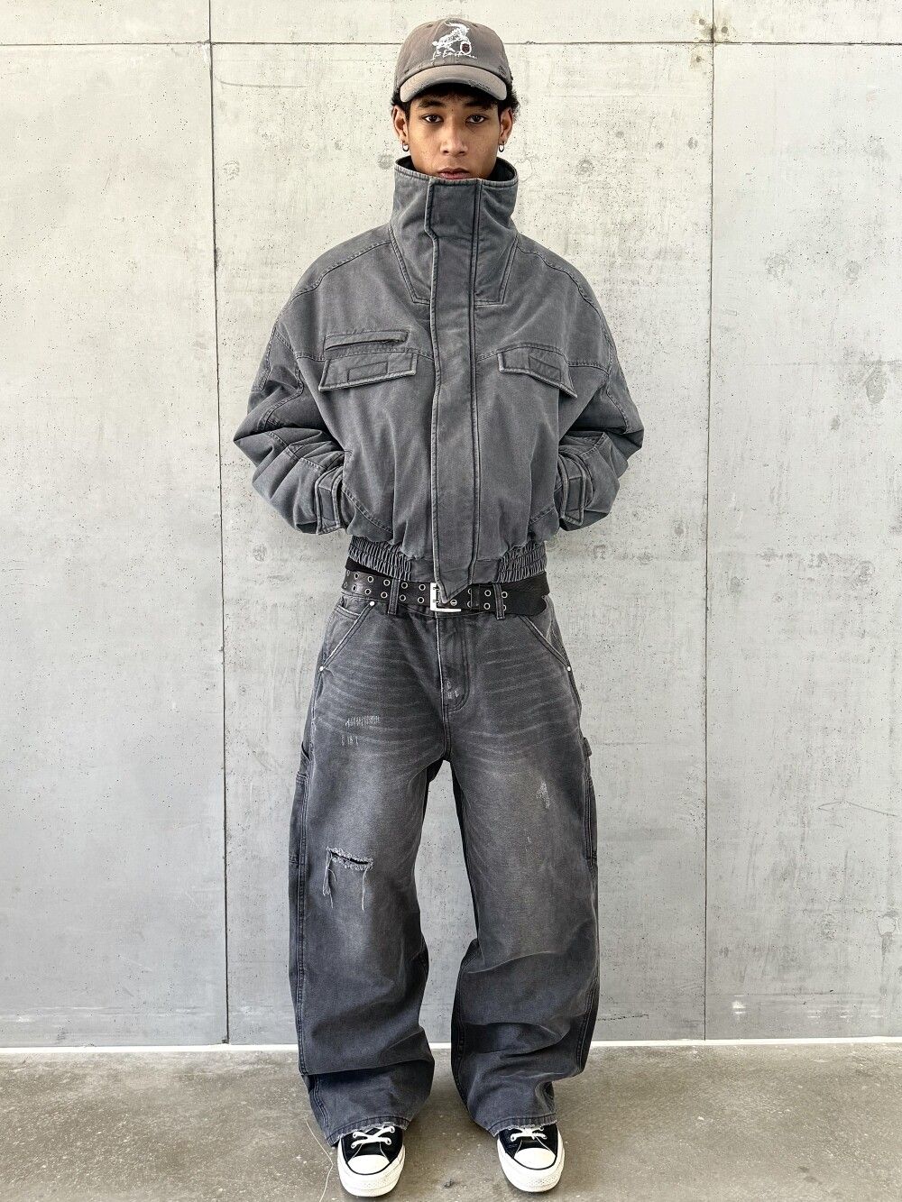 High-Neck Utility Jacket