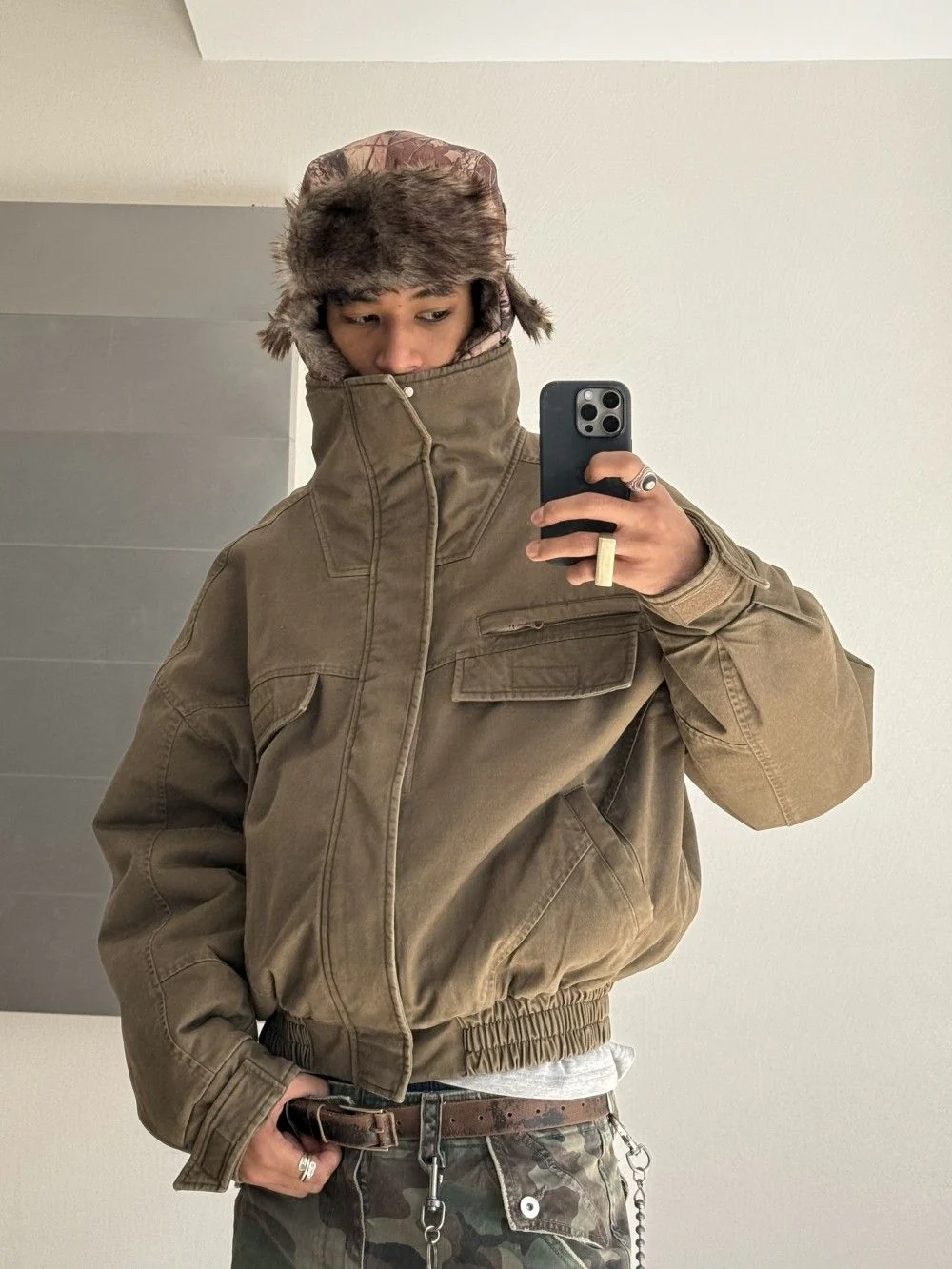 High-Neck Utility Jacket - Image 5