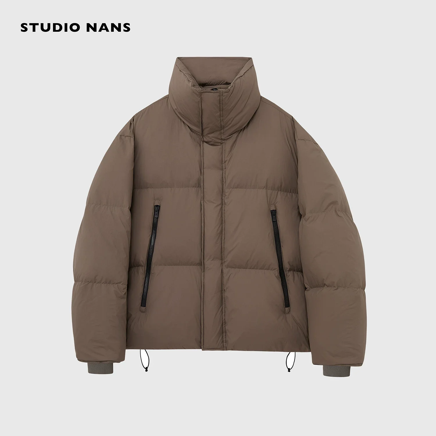 High Neck Wide-Quilt Down Jacket - Image 6