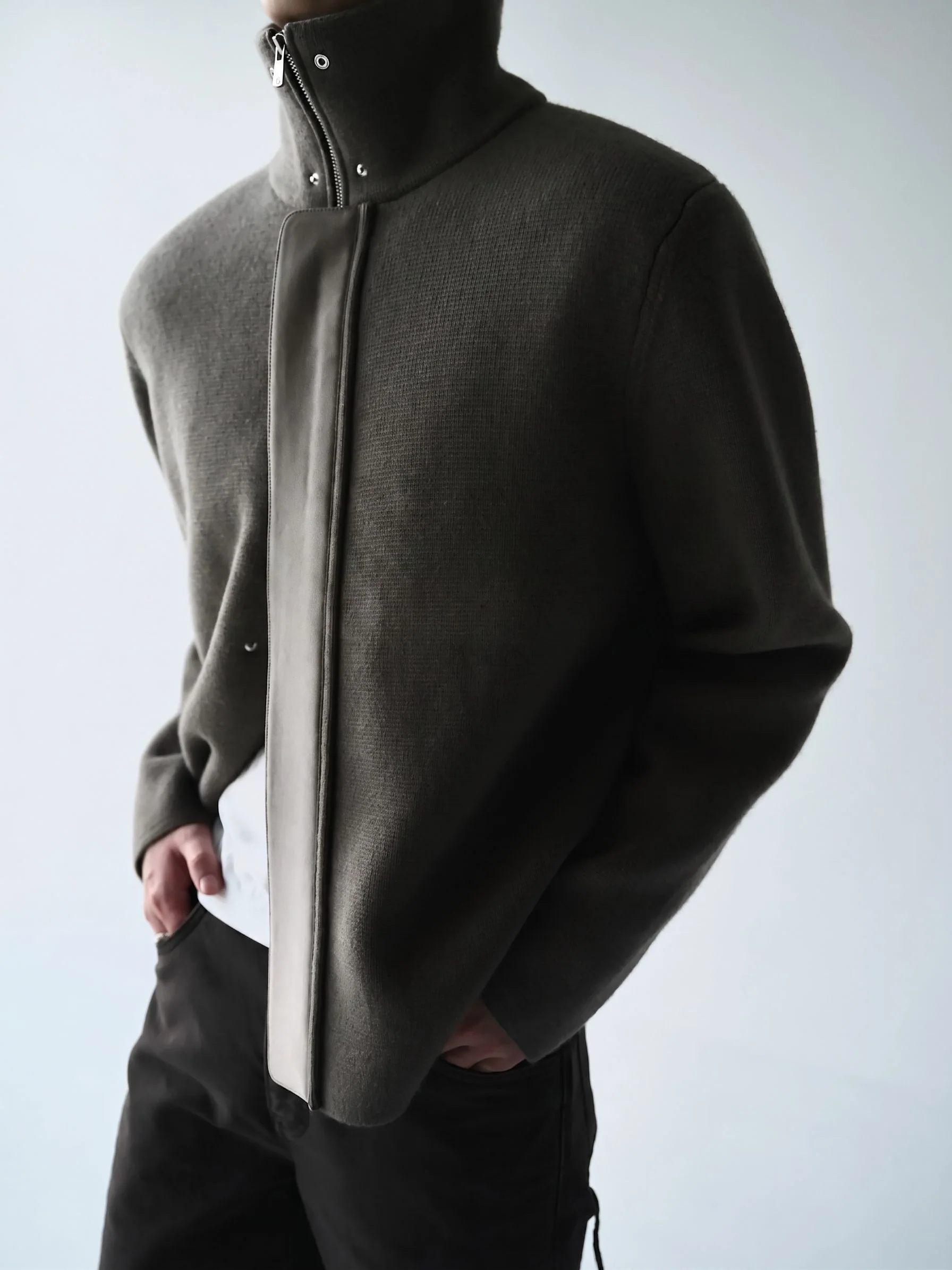 High Neck Zip Jacket - Image 2