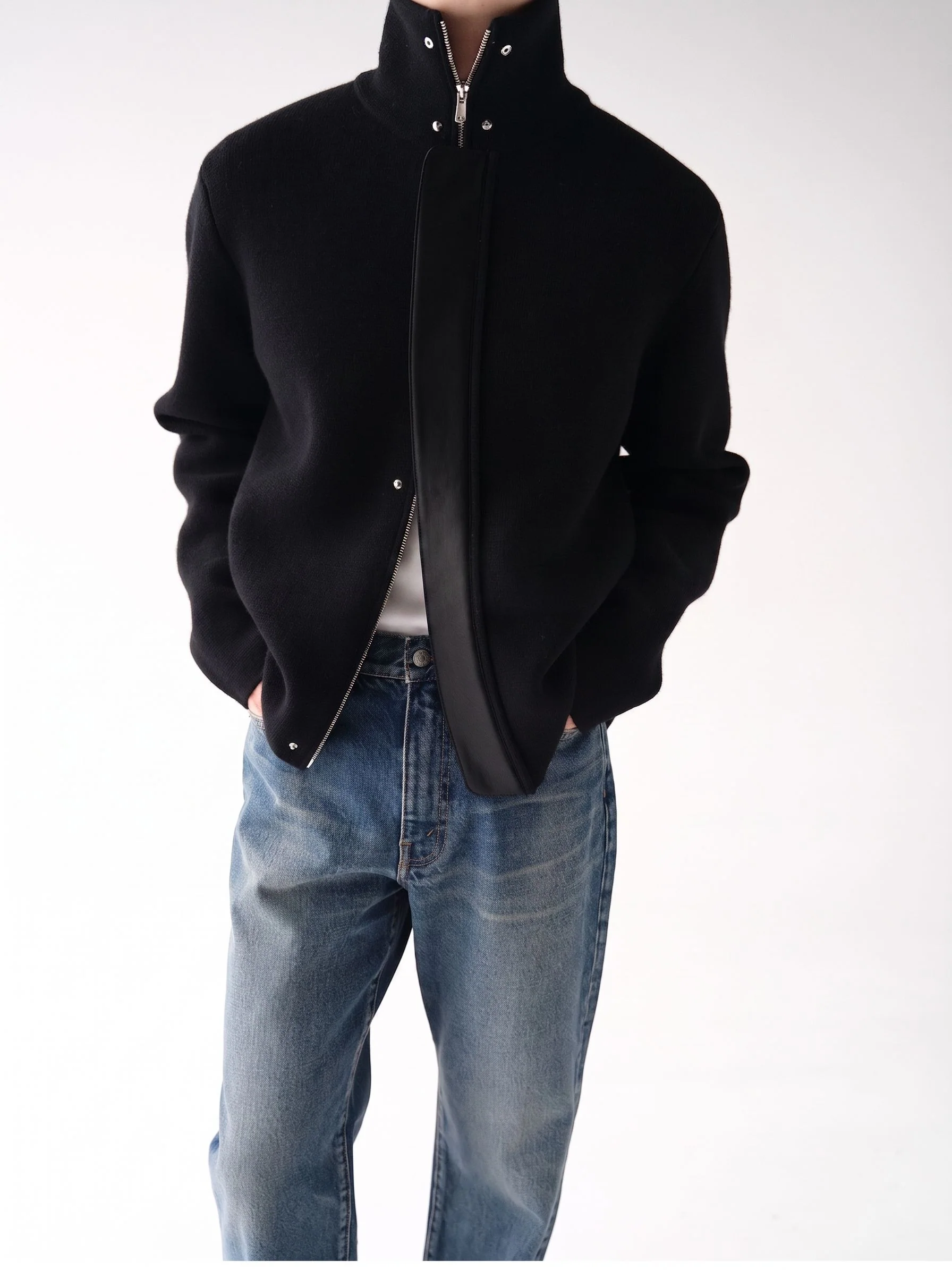 High Neck Zip Jacket - Image 6