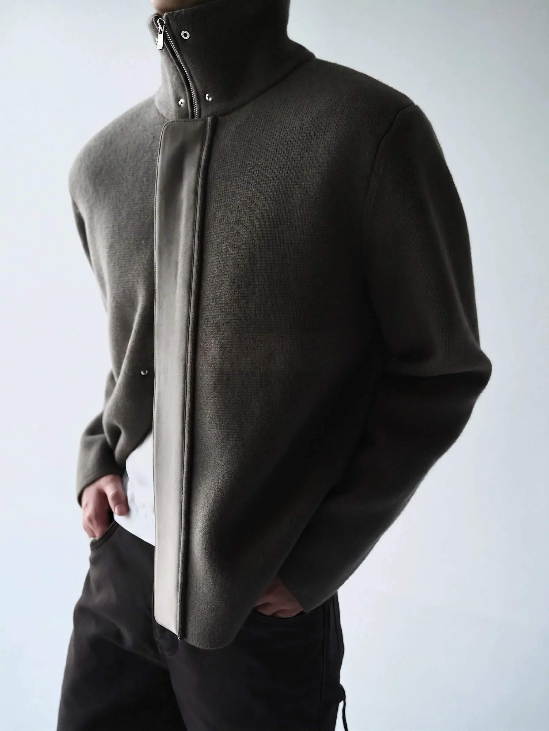 High Neck Zip Jacket - Image 7