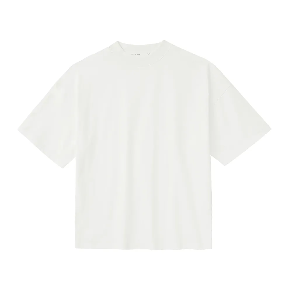 High-Rib Oversized Half-Sleeve Tee - Image 5